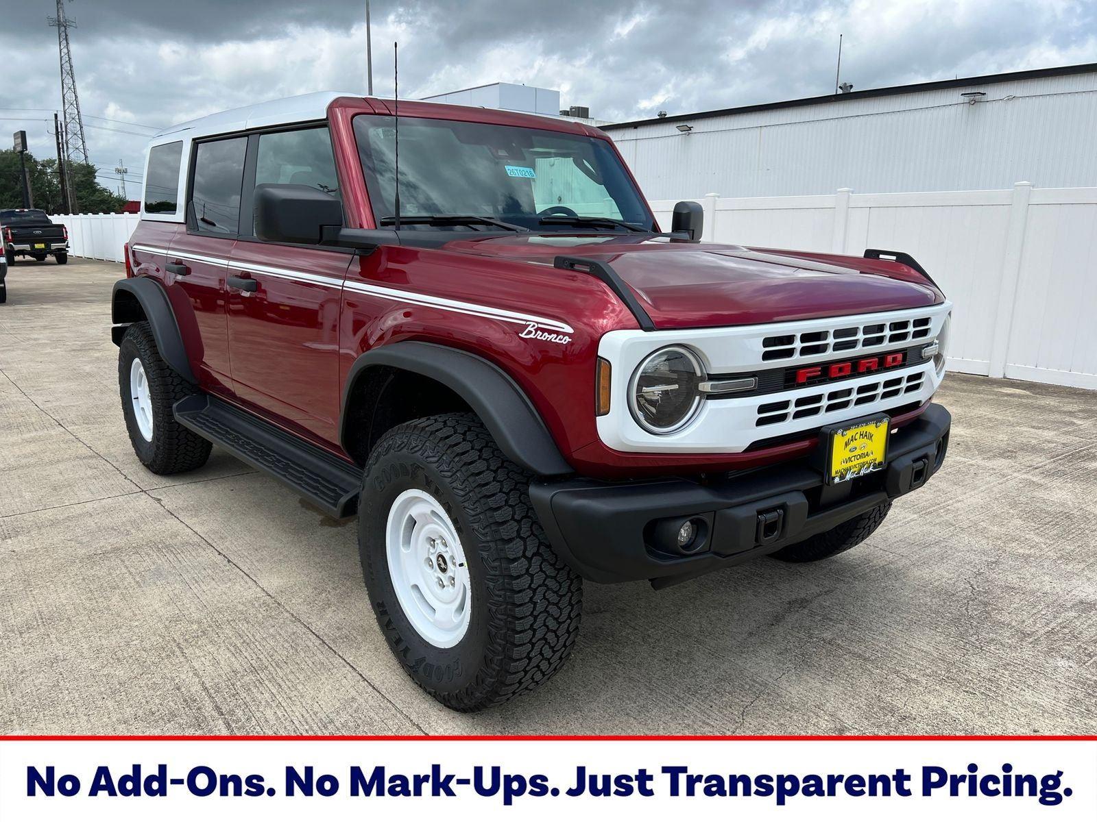 Ruby Red Metallic Tinted Clearcoat 2026 Ford Bronco SUV / Crossover Four-Wheel Drive 7-Speed Manual