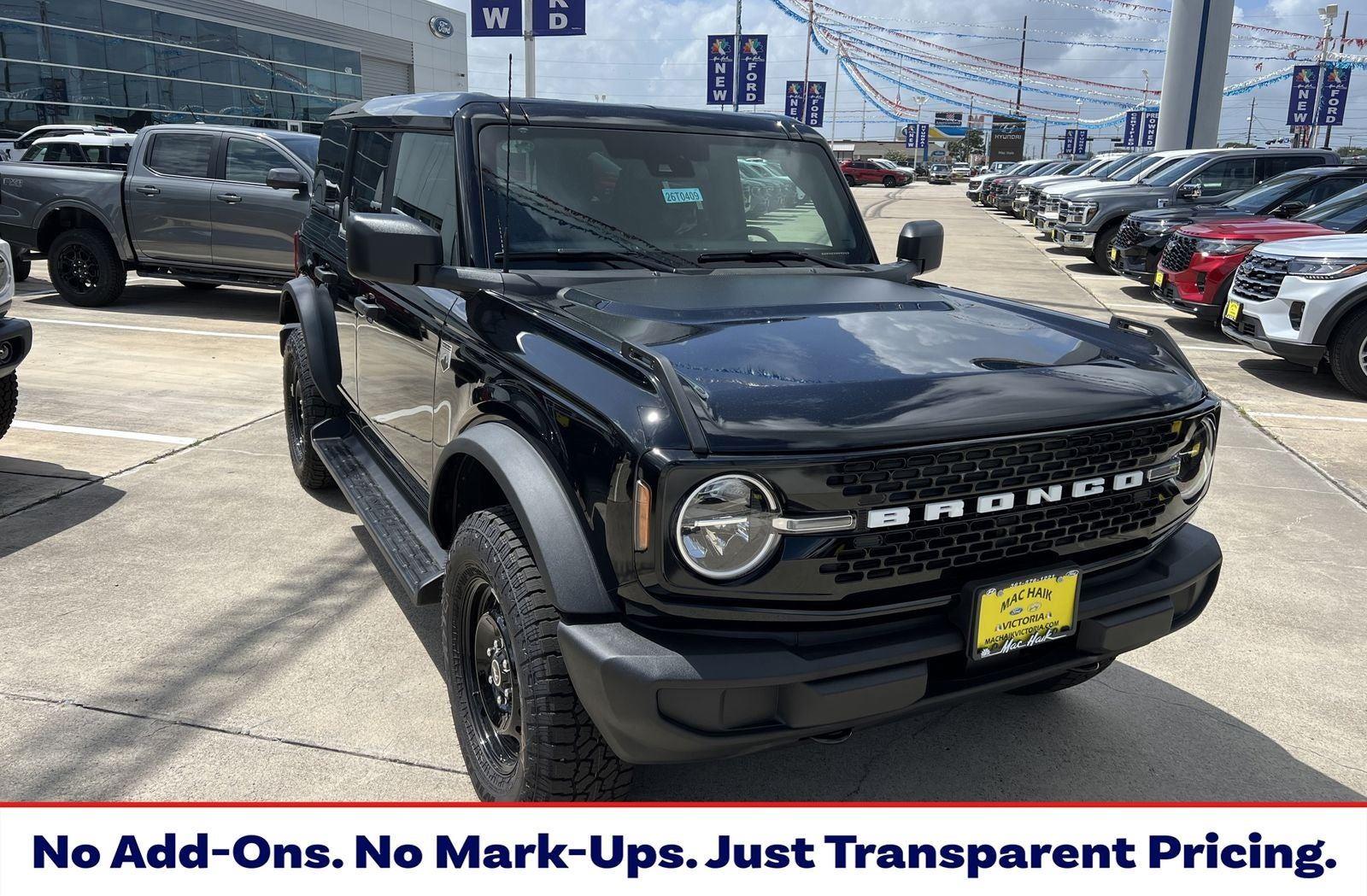 Shadow Black 2026 Ford Bronco SUV / Crossover Four-Wheel Drive Automatic