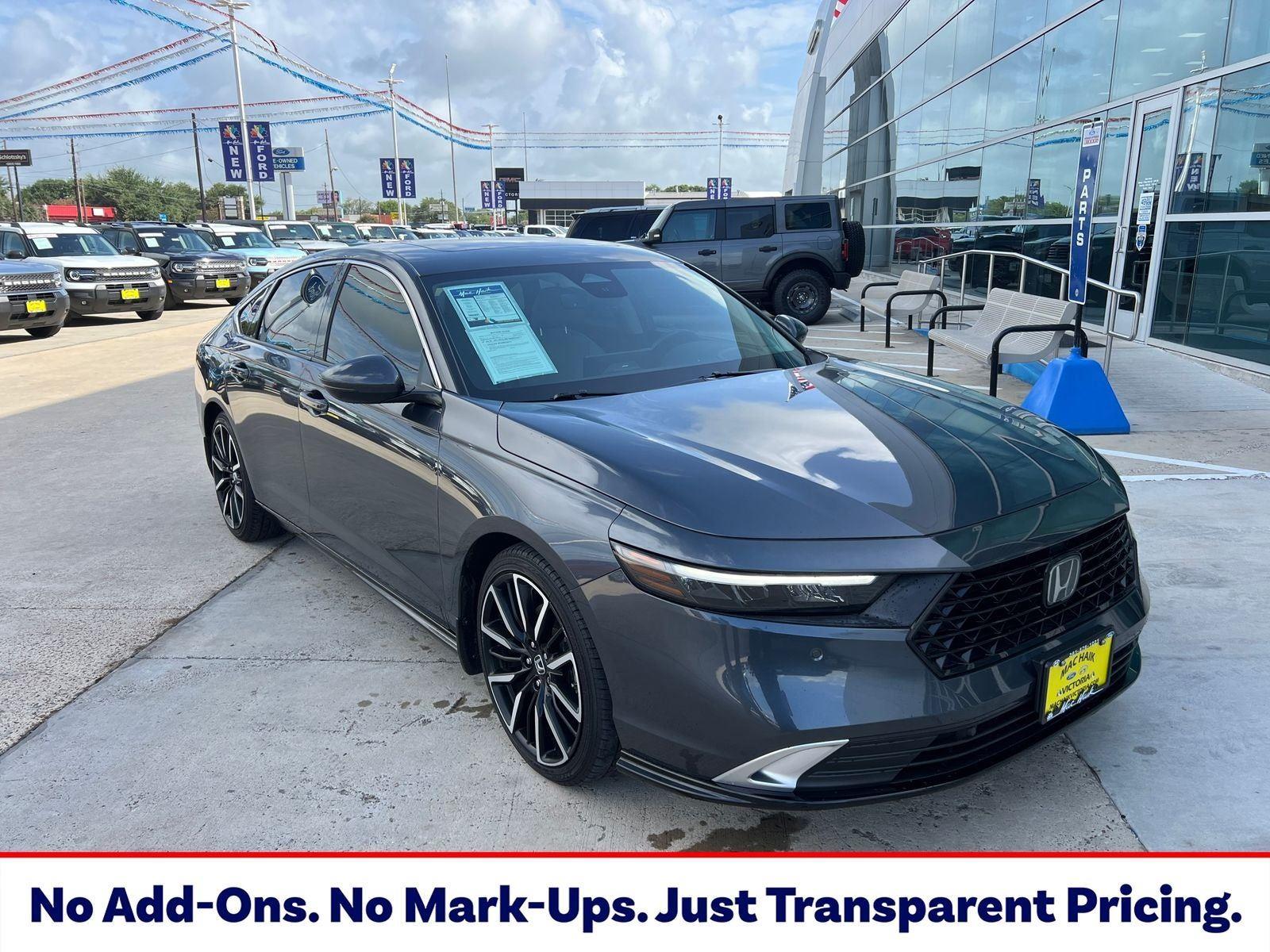 Meteorite Gray Metallic 2023 Honda Accord Hybrid Sedan Front-Wheel Drive 1-Speed Dual Clutch
