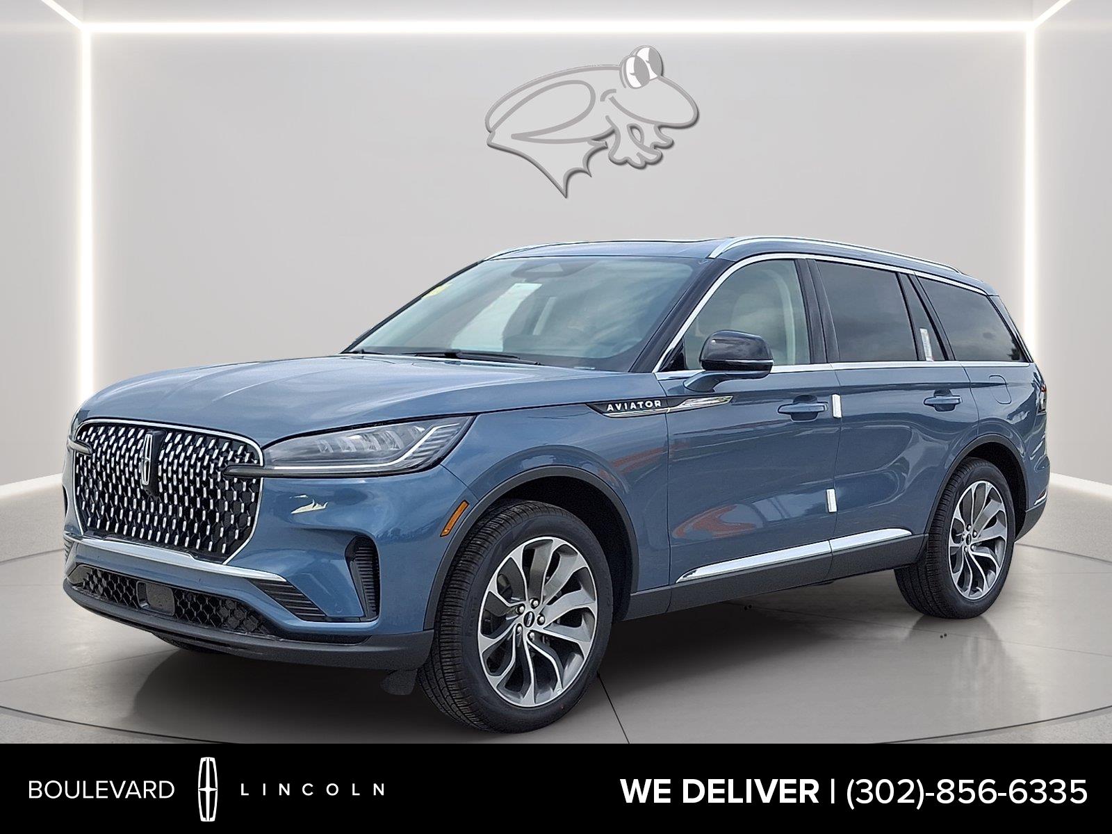 Whisper Blue Metallic Clearcoat 2026 Lincoln Aviator SUV / Crossover All-Wheel Drive Automatic