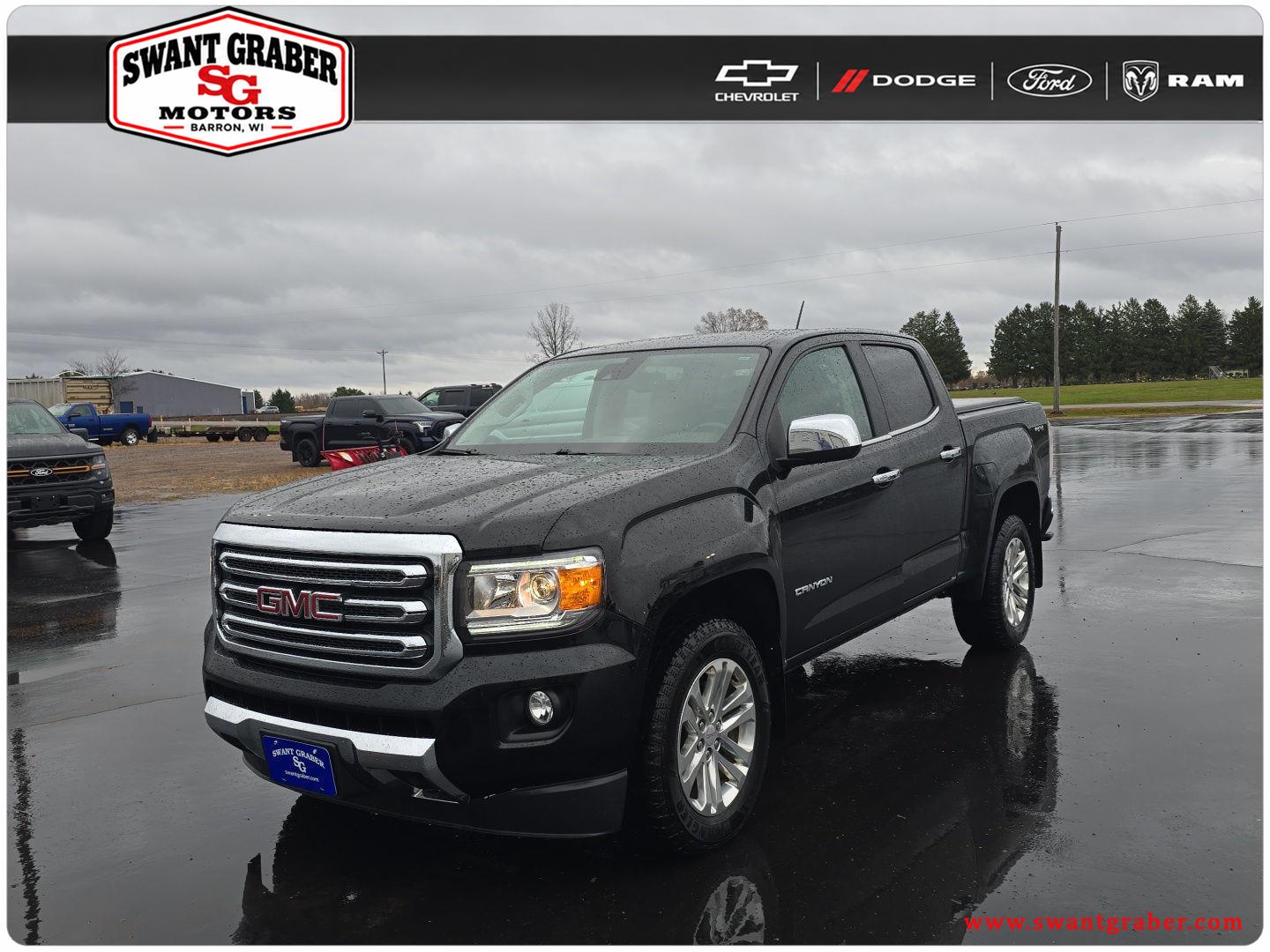 Onyx Black 2016 GMC Canyon Pickup Truck Four-Wheel Drive 6-Speed Automatic