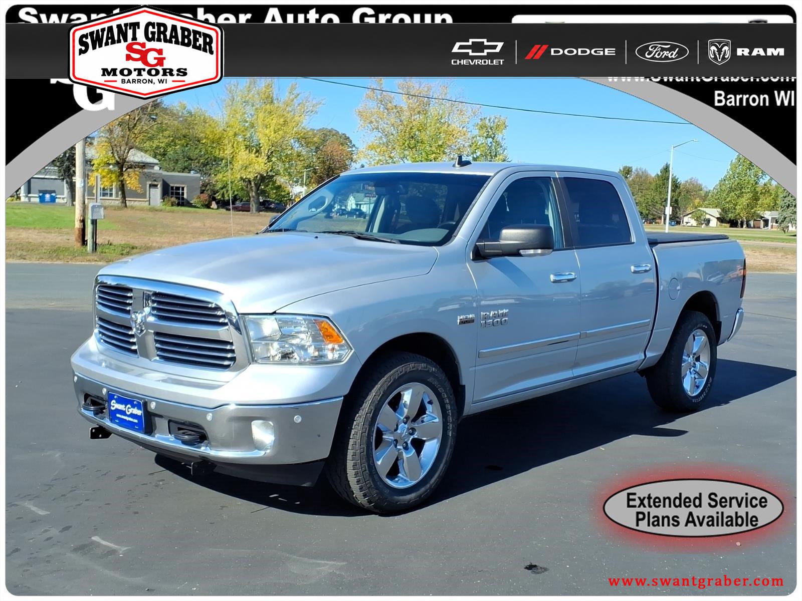 Bright Silver Metallic Clearcoat 2016 RAM 1500 Pickup Truck Four-Wheel Drive 8-Speed Automatic