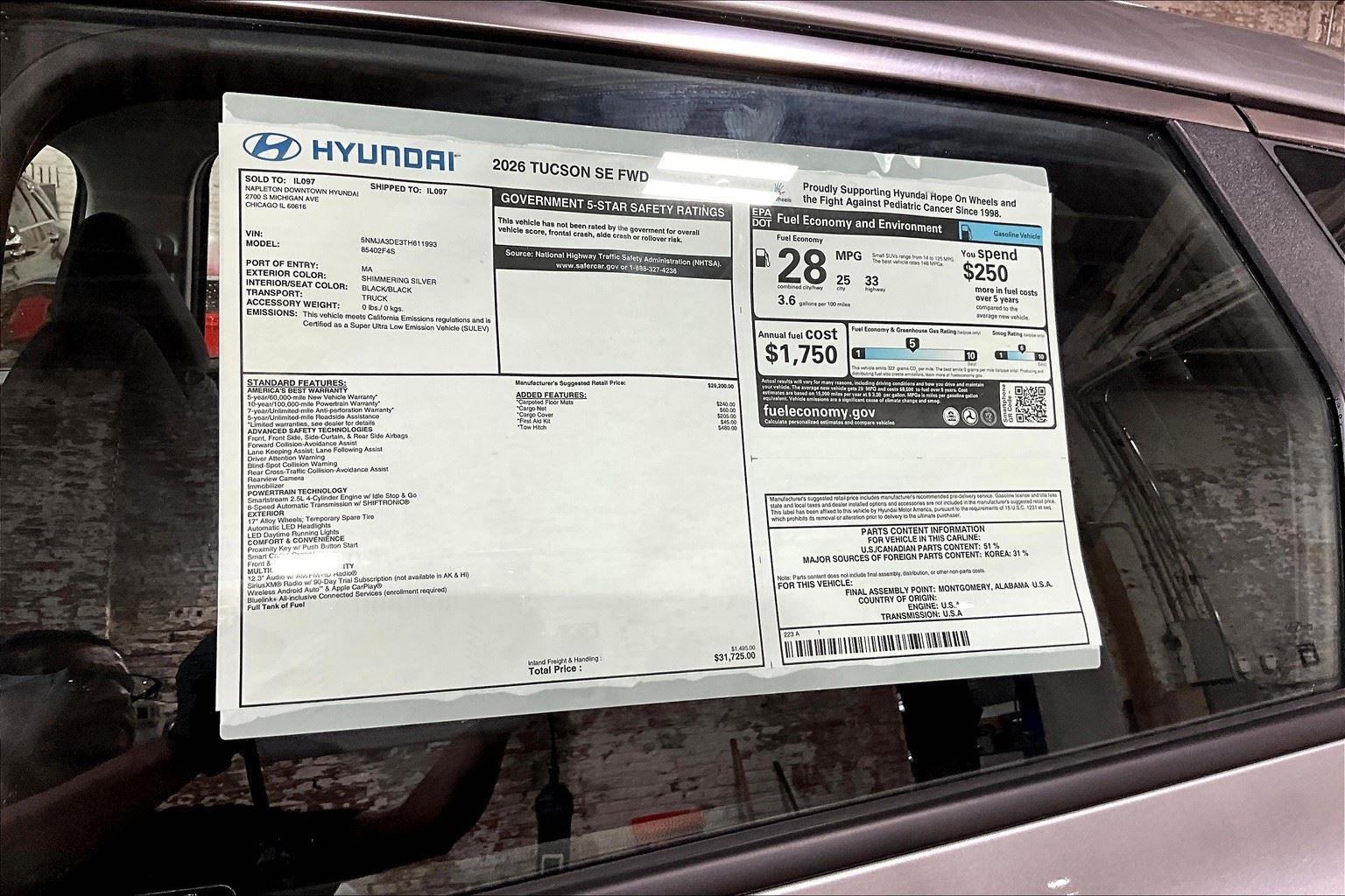 2026 Hyundai Tucson SE photo 14