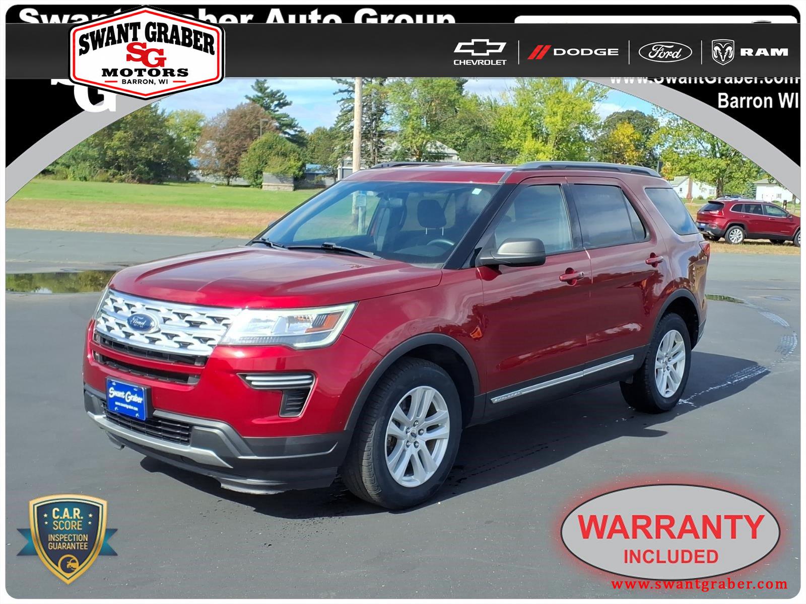 Ruby Red Metallic Tinted Clearcoat 2018 Ford Explorer SUV / Crossover All-Wheel Drive 6-Speed Automatic