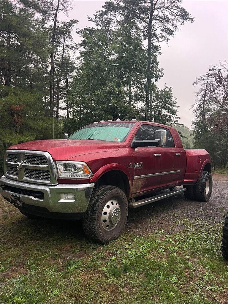Deep Cherry Red Crystal Pearlcoat 2015 RAM 3500 Pickup Truck Four-Wheel Drive 6-Speed Automatic
