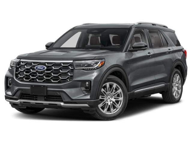 Star White Metallic Tri-Coat 2025 Ford Explorer SUV / Crossover All-Wheel Drive Automatic
