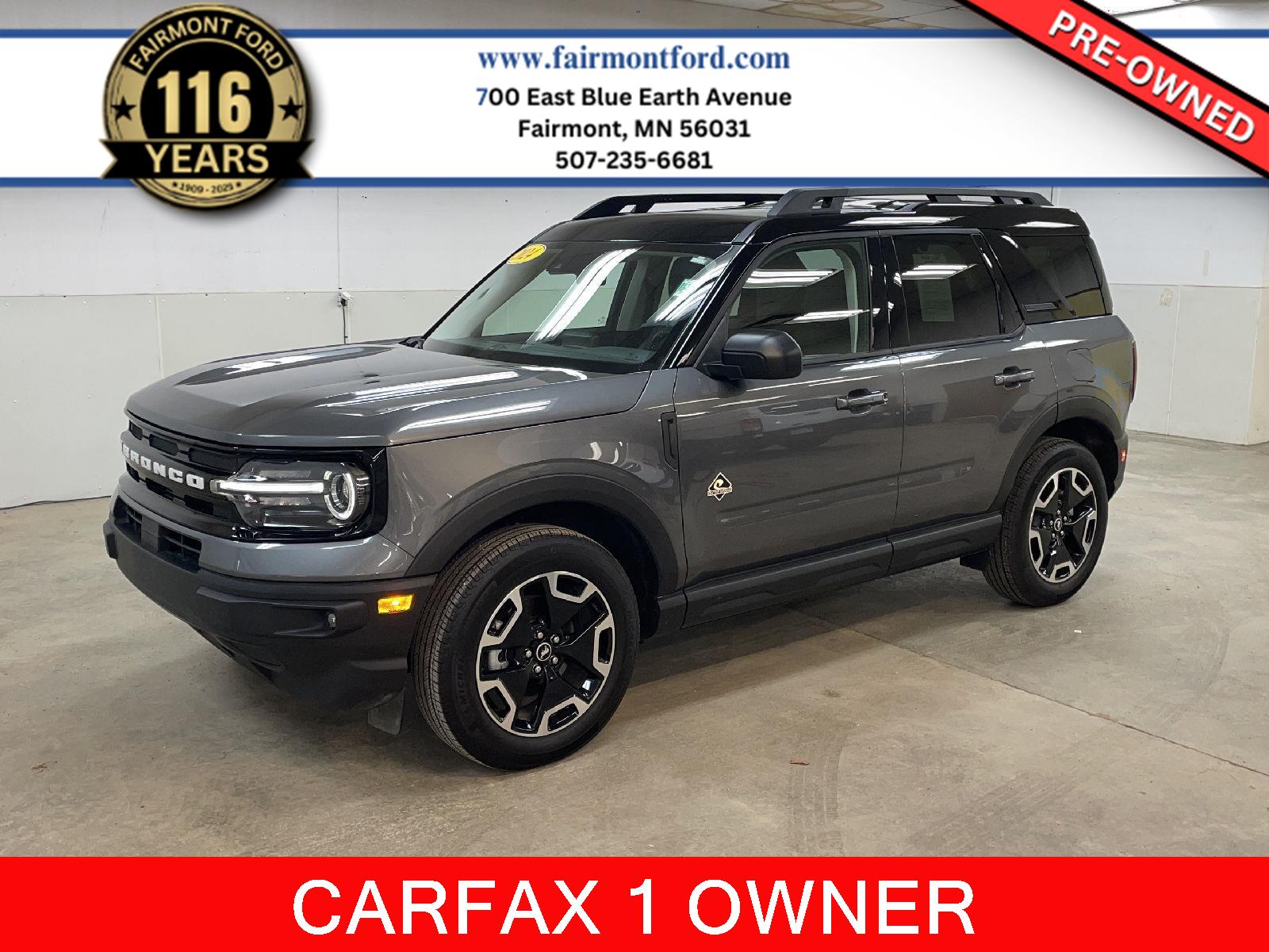 Carbonized Gray Metallic 2024 Ford Bronco Sport Outer Banks AWD SUV / Crossover All-Wheel Drive 8-Speed Automatic