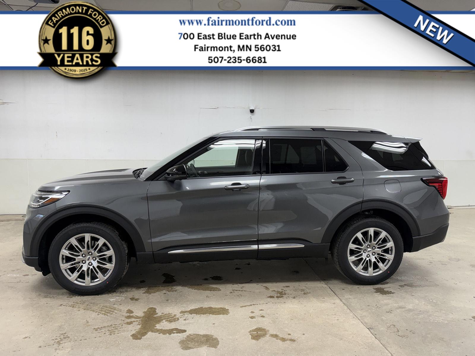 Carbonized Gray Metallic 2026 Ford Explorer Platinum AWD SUV / Crossover All-Wheel Drive Automatic
