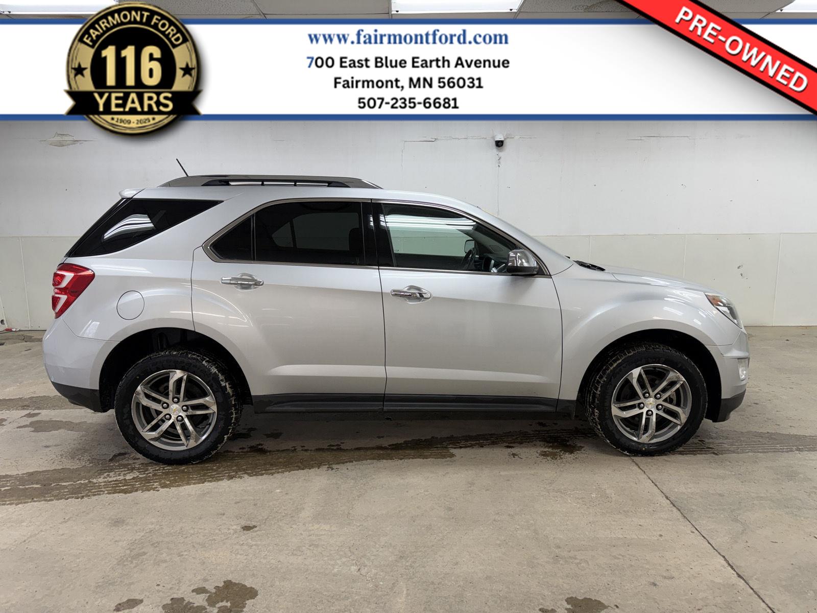 Silver Ice Metallic 2016 Chevrolet Equinox LTZ AWD SUV / Crossover All-Wheel Drive 6-Speed Automatic Overdrive