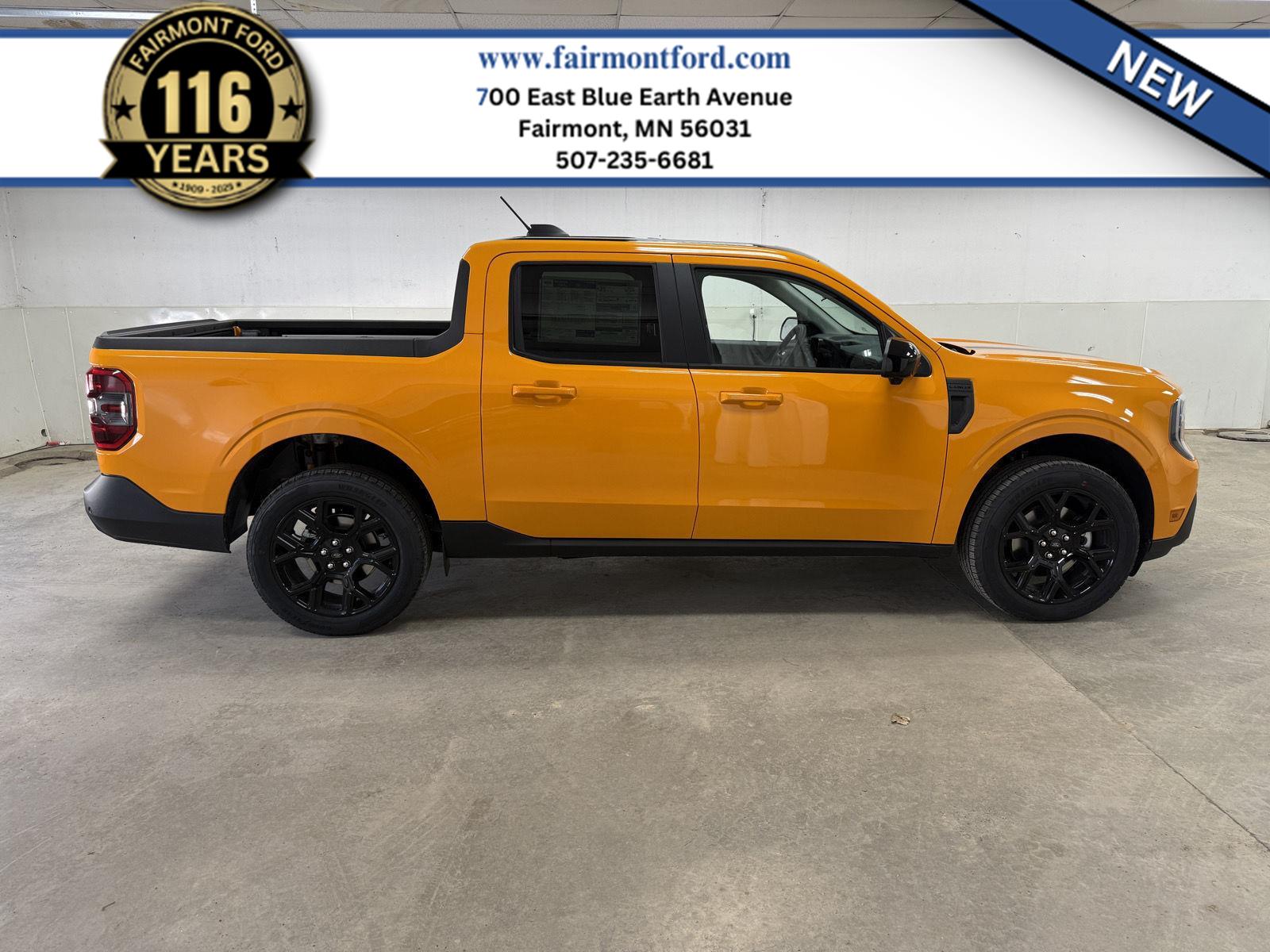 Orange Fury Metallic Tri-Coat 2026 Ford Maverick Lariat SuperCrew AWD Pickup Truck All-Wheel Drive Continuously Variable Transmission