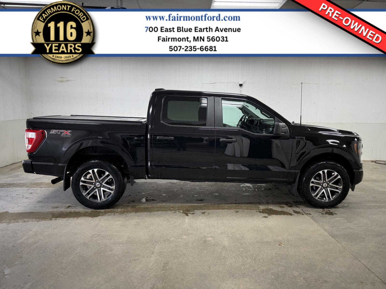 Agate Black Metallic 2023 Ford F-150 XL SuperCrew 4WD Pickup Truck Four-Wheel Drive Automatic