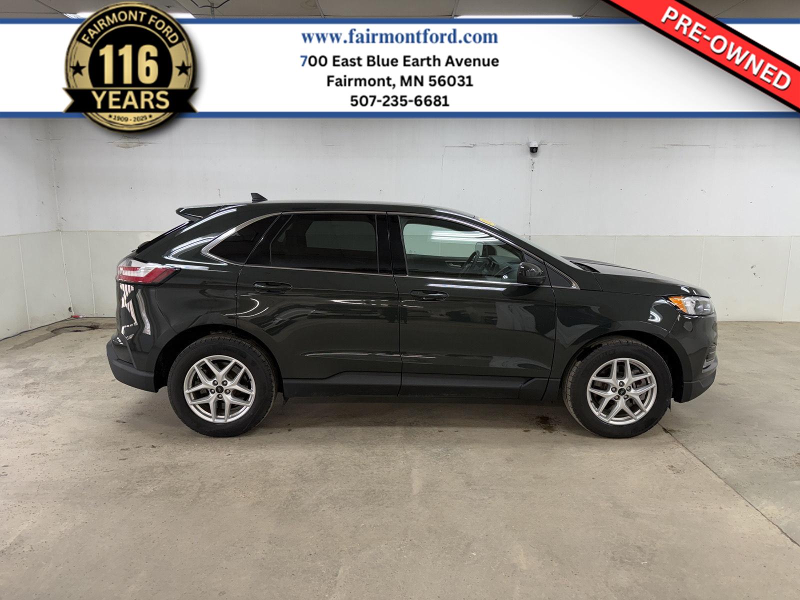 Forged Green Metallic 2023 Ford Edge SEL AWD SUV / Crossover All-Wheel Drive 8-Speed Automatic