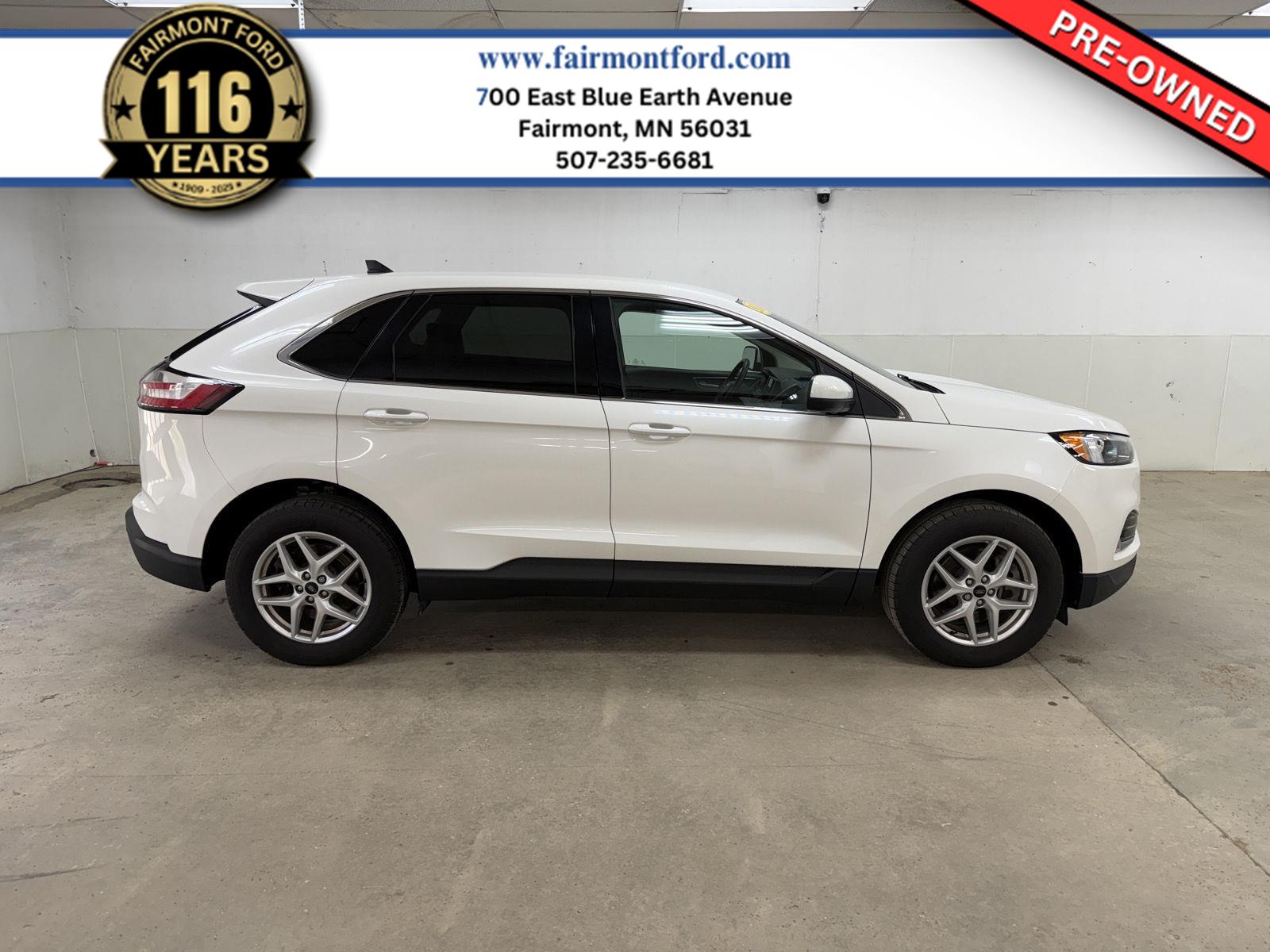 Star White Metallic Tri-Coat 2024 Ford Edge SEL AWD SUV / Crossover All-Wheel Drive 8-Speed Automatic