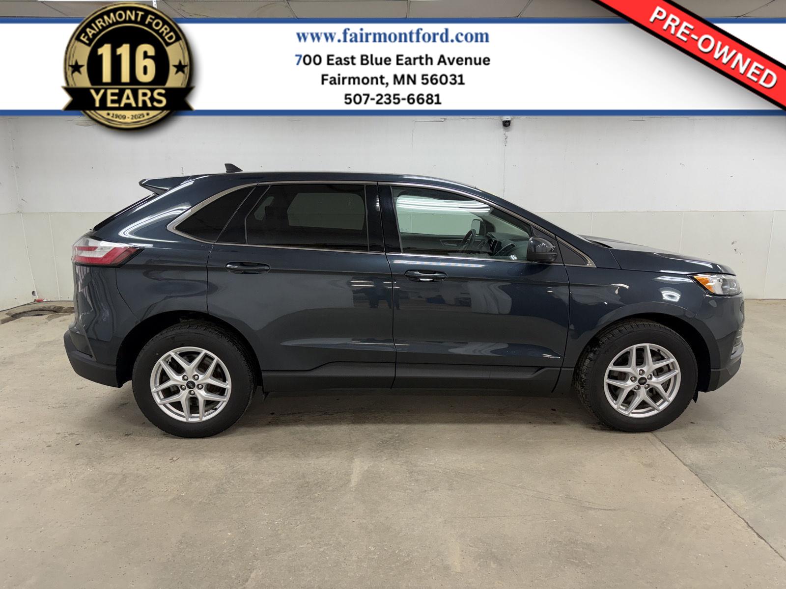 Stone Blue Metallic 2023 Ford Edge SEL AWD SUV / Crossover All-Wheel Drive 8-Speed Automatic