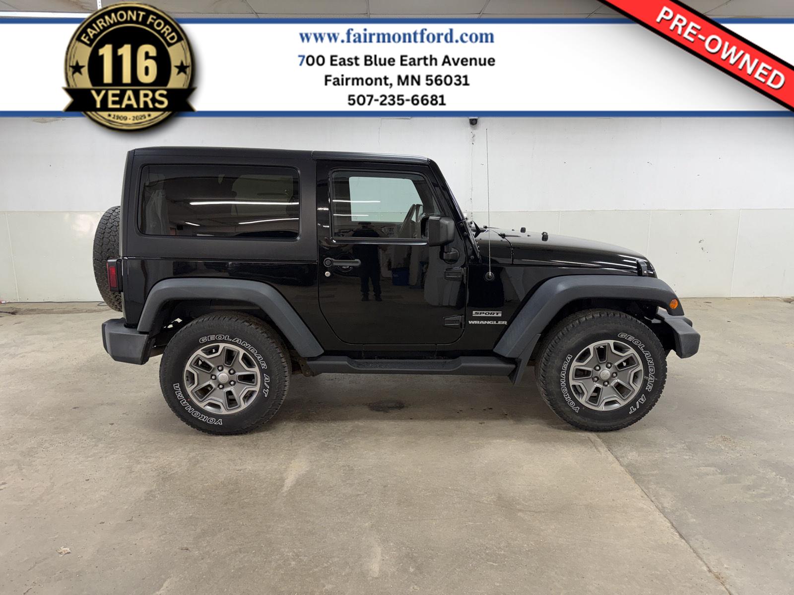Black Clearcoat 2015 Jeep Wrangler Sport 4WD SUV / Crossover Four-Wheel Drive 5-Speed Automatic