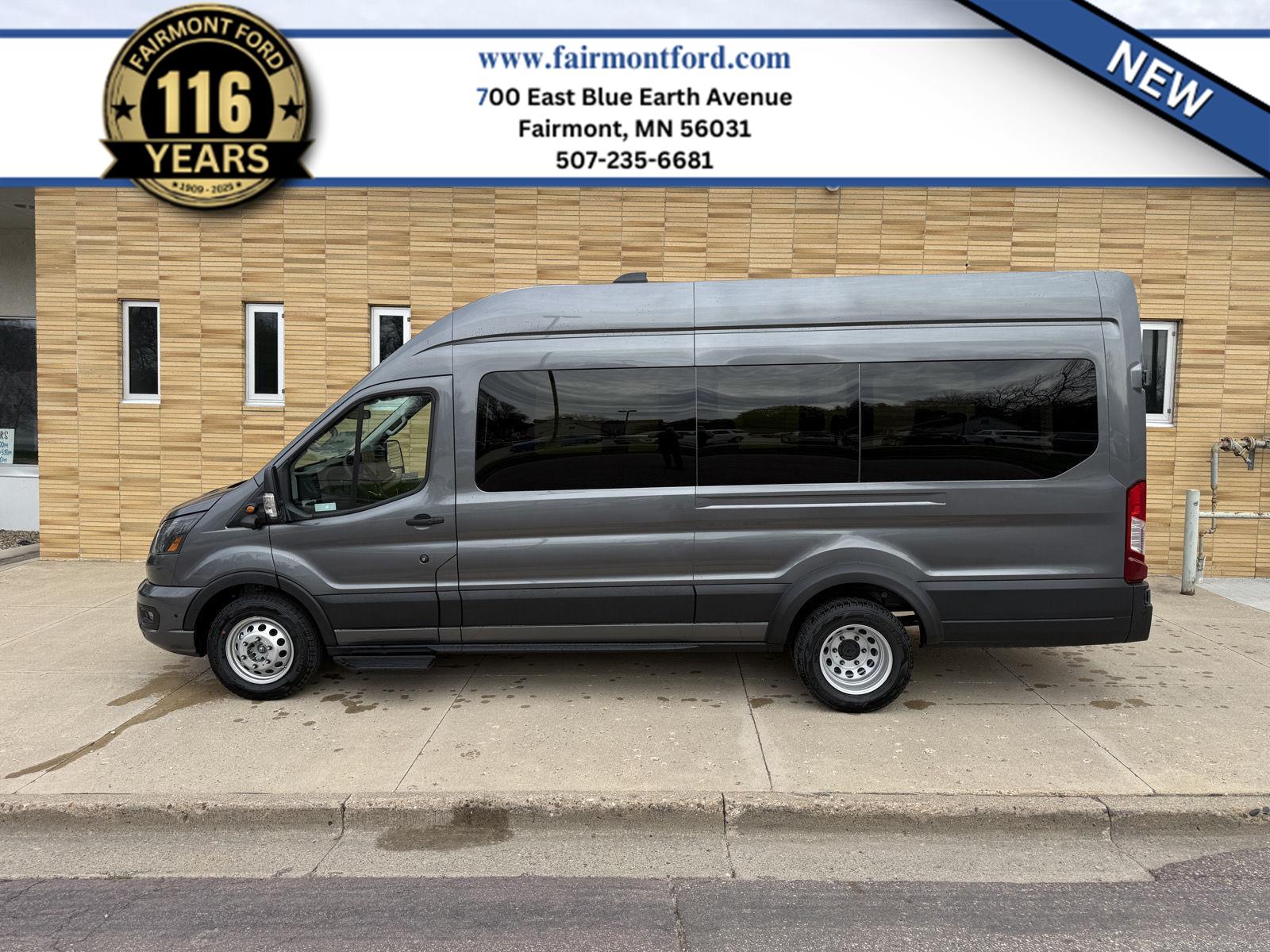 CARB GRAY 2026 Ford Transit Passenger 350 HD XLT High Roof Extended LB DRW AWD Van All-Wheel Drive