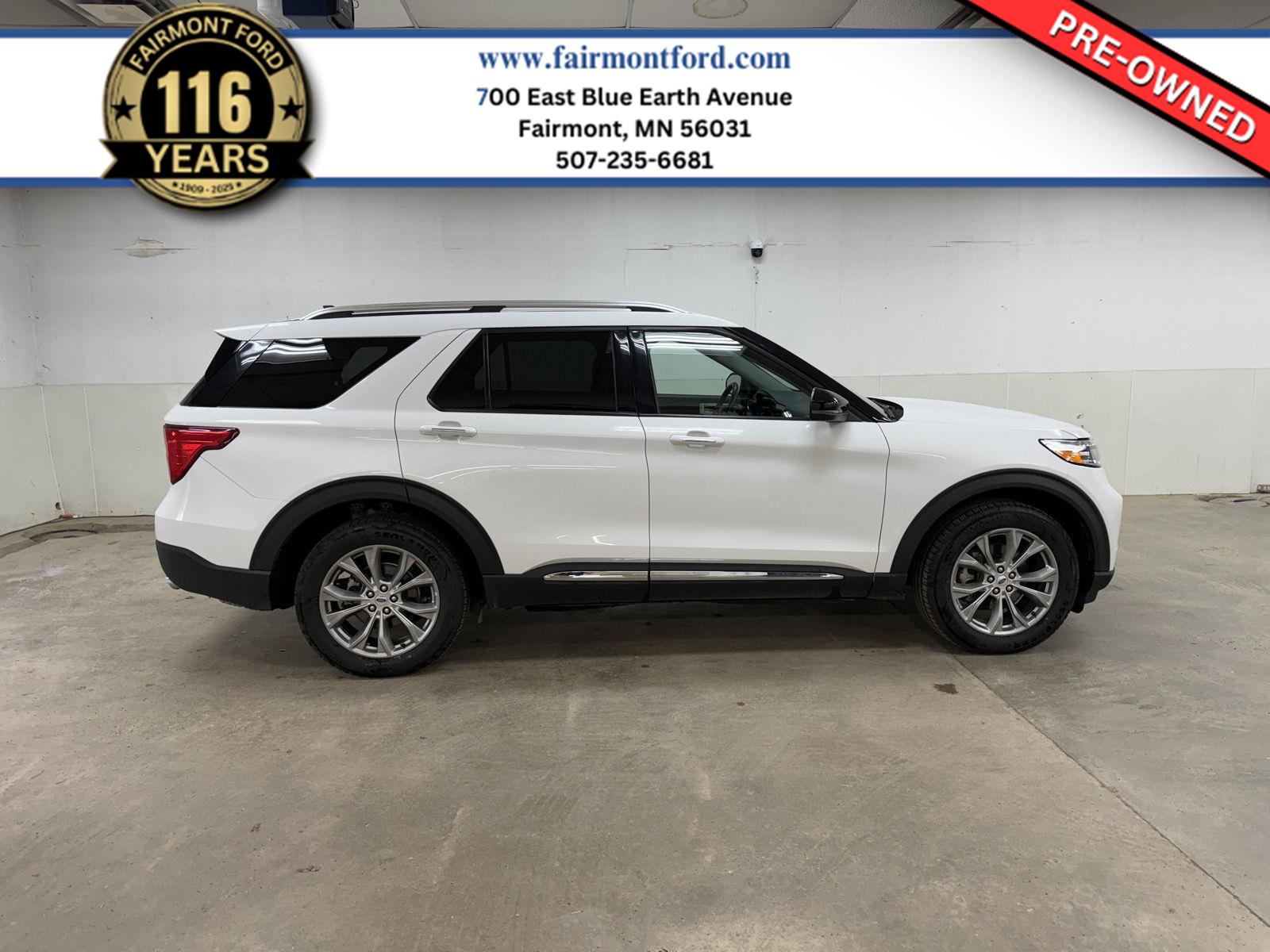 Oxford White 2023 Ford Explorer Limited AWD SUV / Crossover All-Wheel Drive Automatic