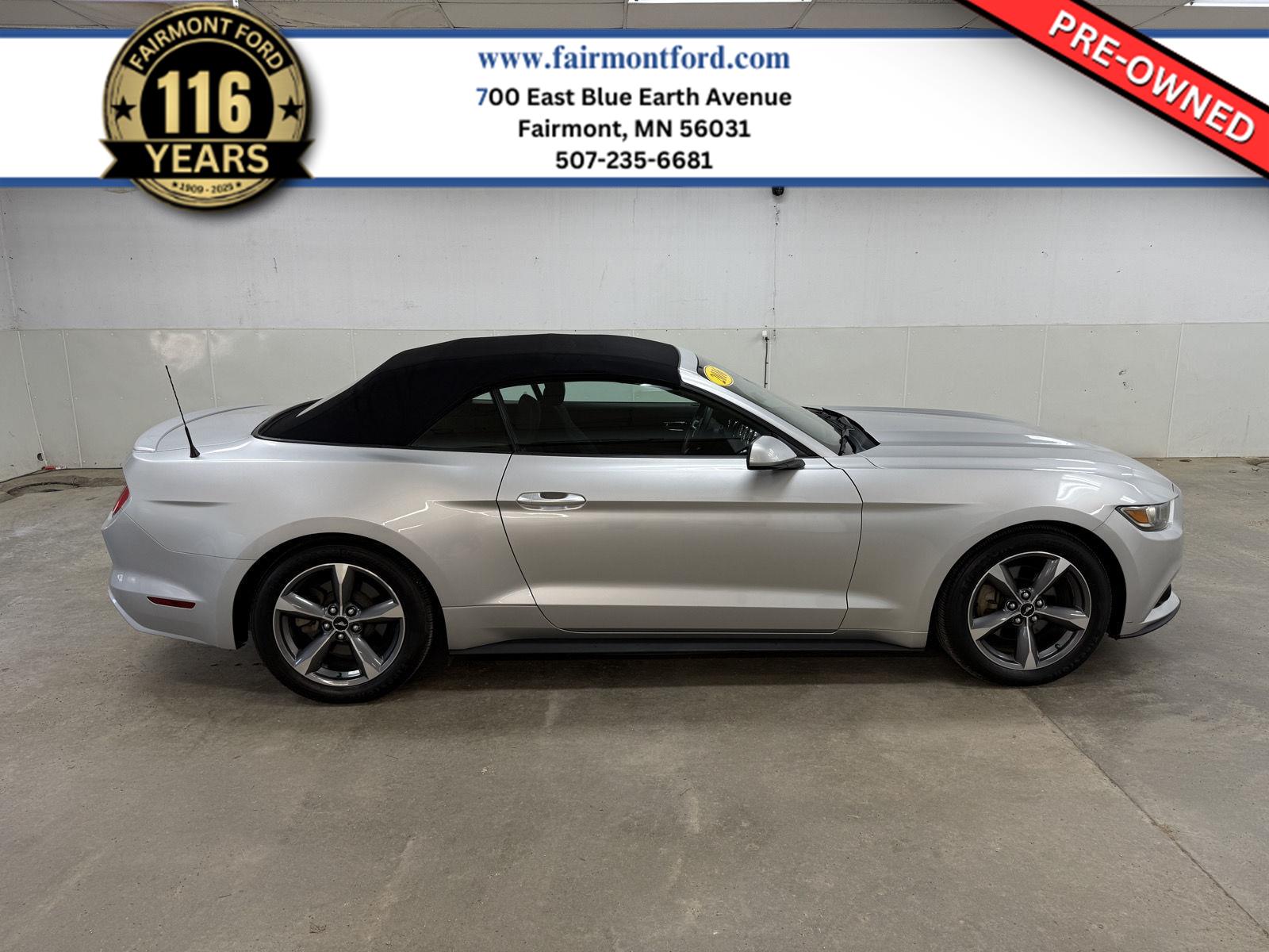 Ingot Silver Metallic 2016 Ford Mustang V6 Convertible RWD Convertible Rear-Wheel Drive 6-Speed Automatic