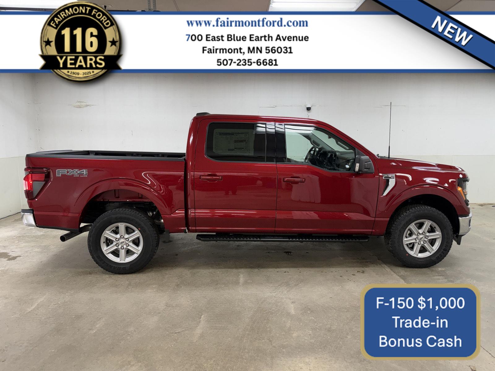 Ruby Red Metallic Tinted Clearcoat 2026 Ford F-150 Pickup Truck Four-Wheel Drive Automatic
