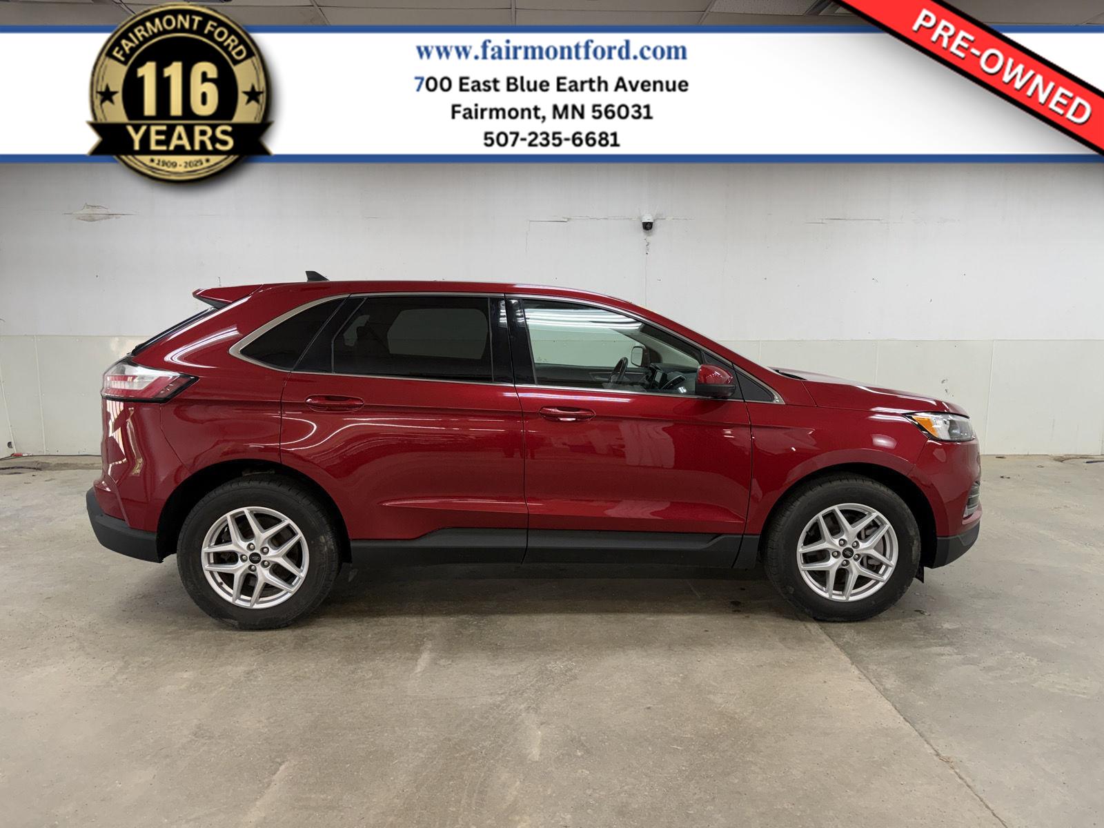 Rapid Red Metallic Tinted Clearcoat 2023 Ford Edge SEL AWD SUV / Crossover All-Wheel Drive 8-Speed Automatic