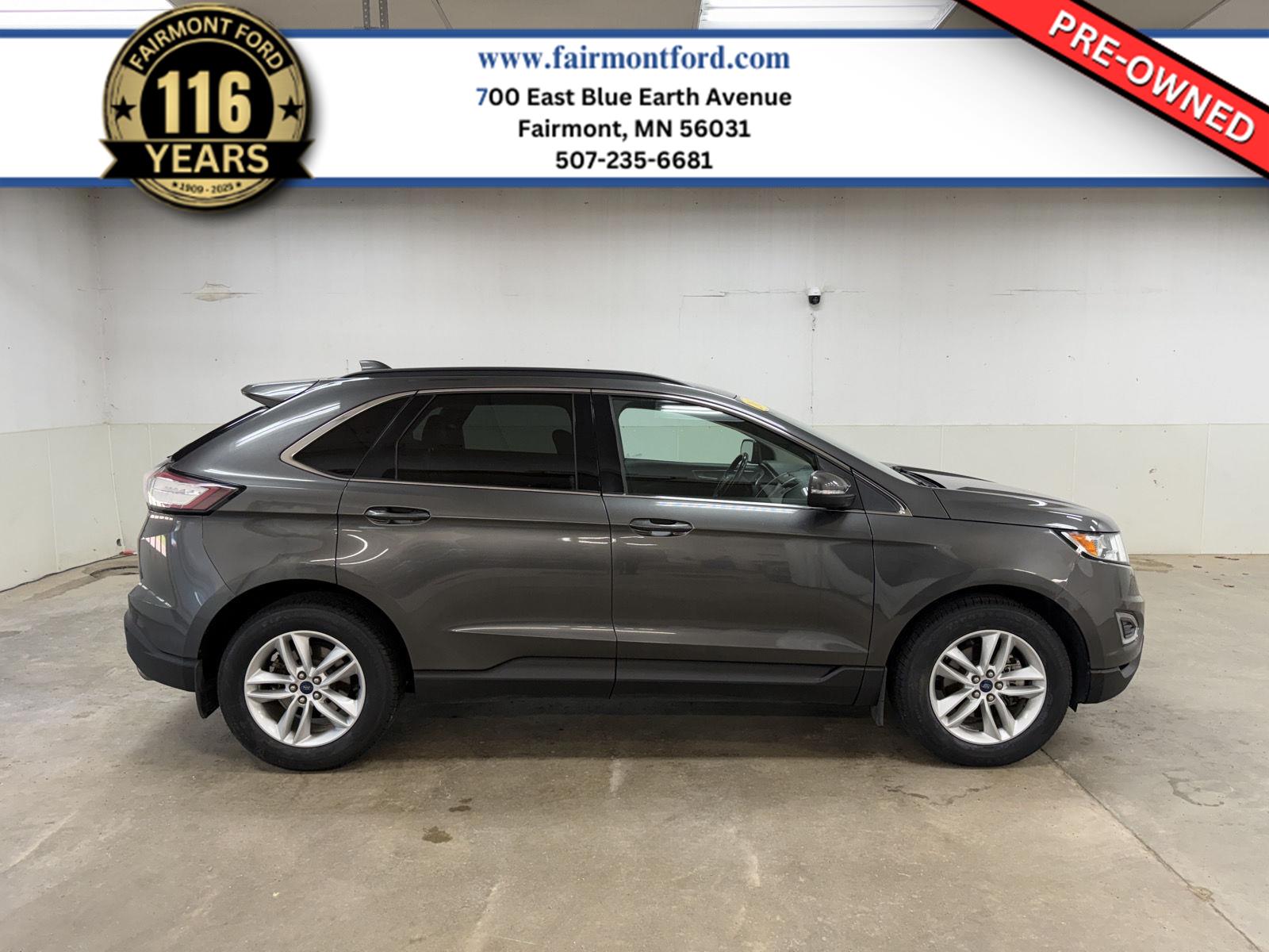 White Platinum Metallic Tri-Coat 2015 Ford Edge SUV / Crossover Front-Wheel Drive 6-Speed Automatic