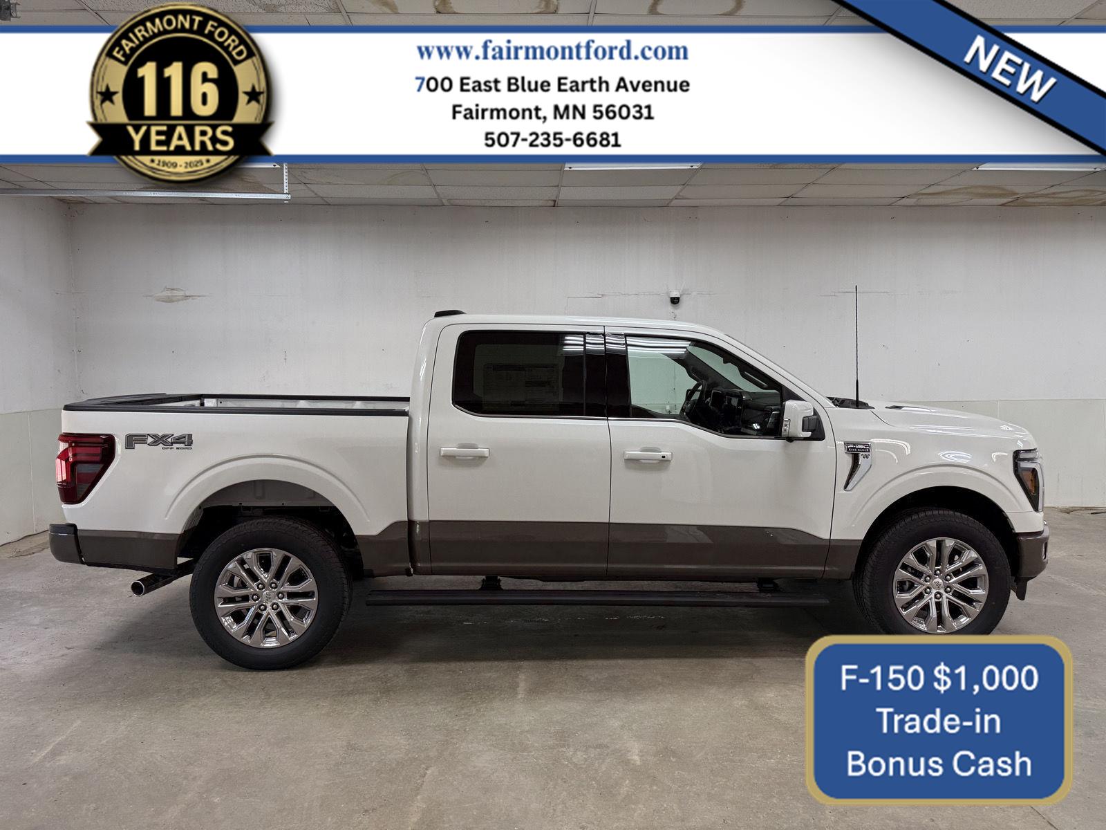 Star White Metallic Tri-Coat 2026 Ford F-150 Pickup Truck Four-Wheel Drive Automatic