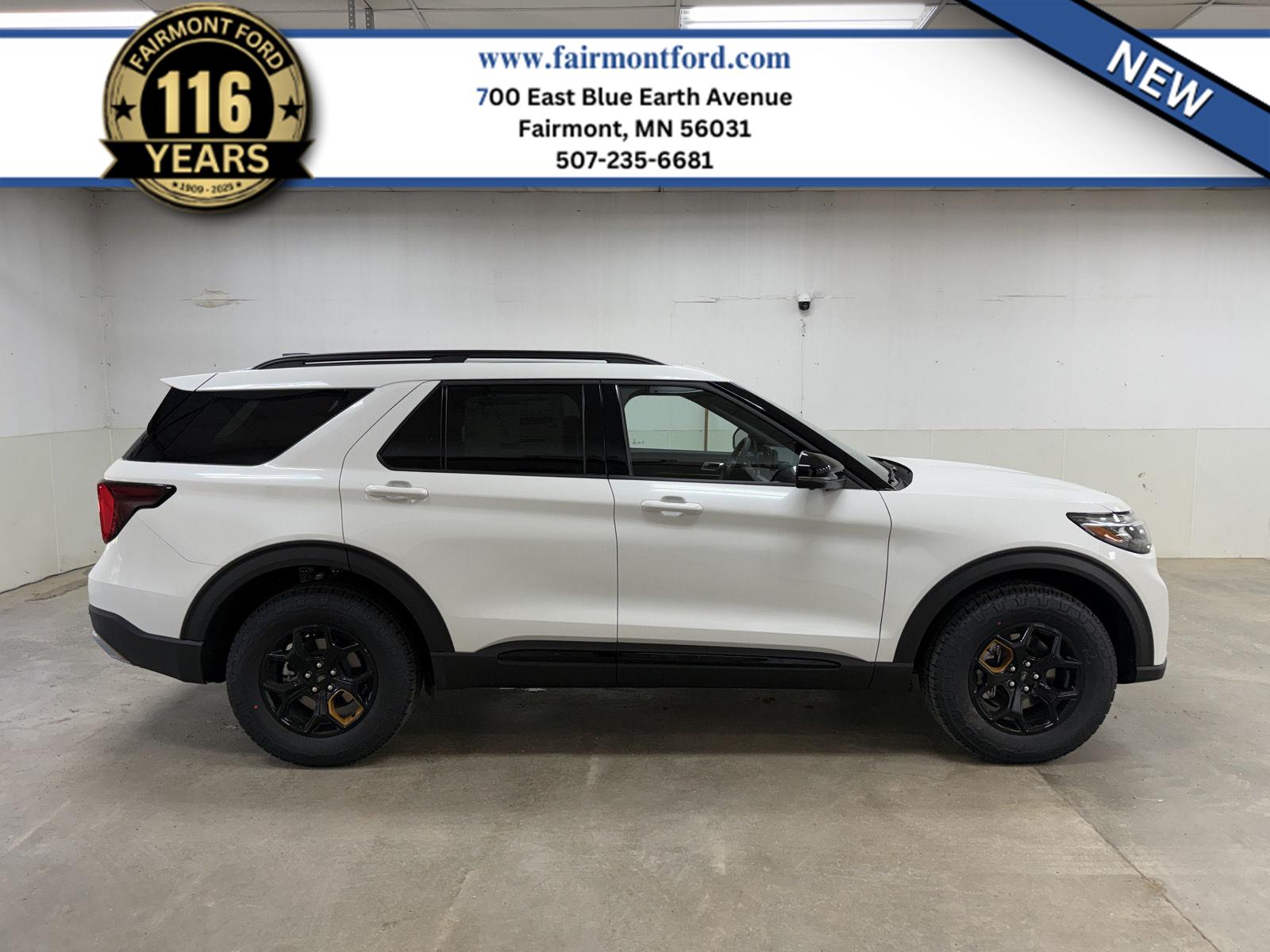 Star White Metallic Tri-Coat 2026 Ford Explorer SUV / Crossover All-Wheel Drive Automatic