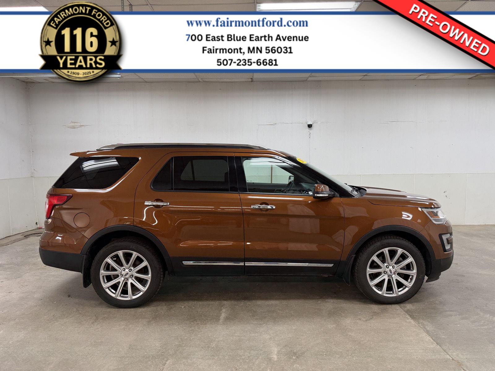 White Platinum Metallic Tri-Coat 2017 Ford Explorer SUV / Crossover All-Wheel Drive 6-Speed Automatic