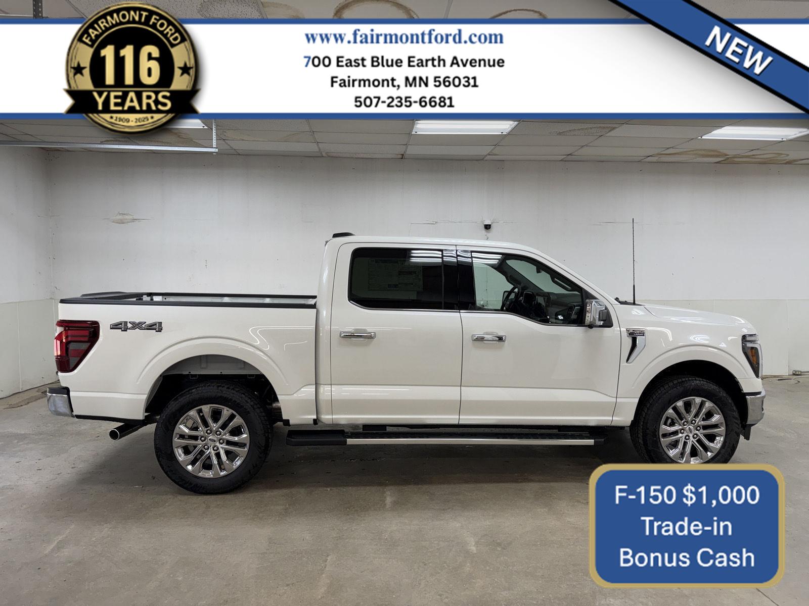 Star White Metallic Tri-Coat 2026 Ford F-150 Pickup Truck Four-Wheel Drive Automatic