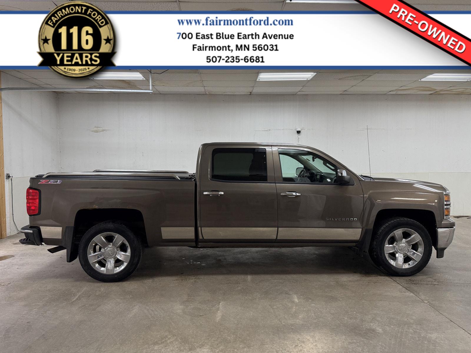 Brownstone Metallic 2014 Chevrolet Silverado 1500 Pickup Truck Four-Wheel Drive 6-Speed Automatic