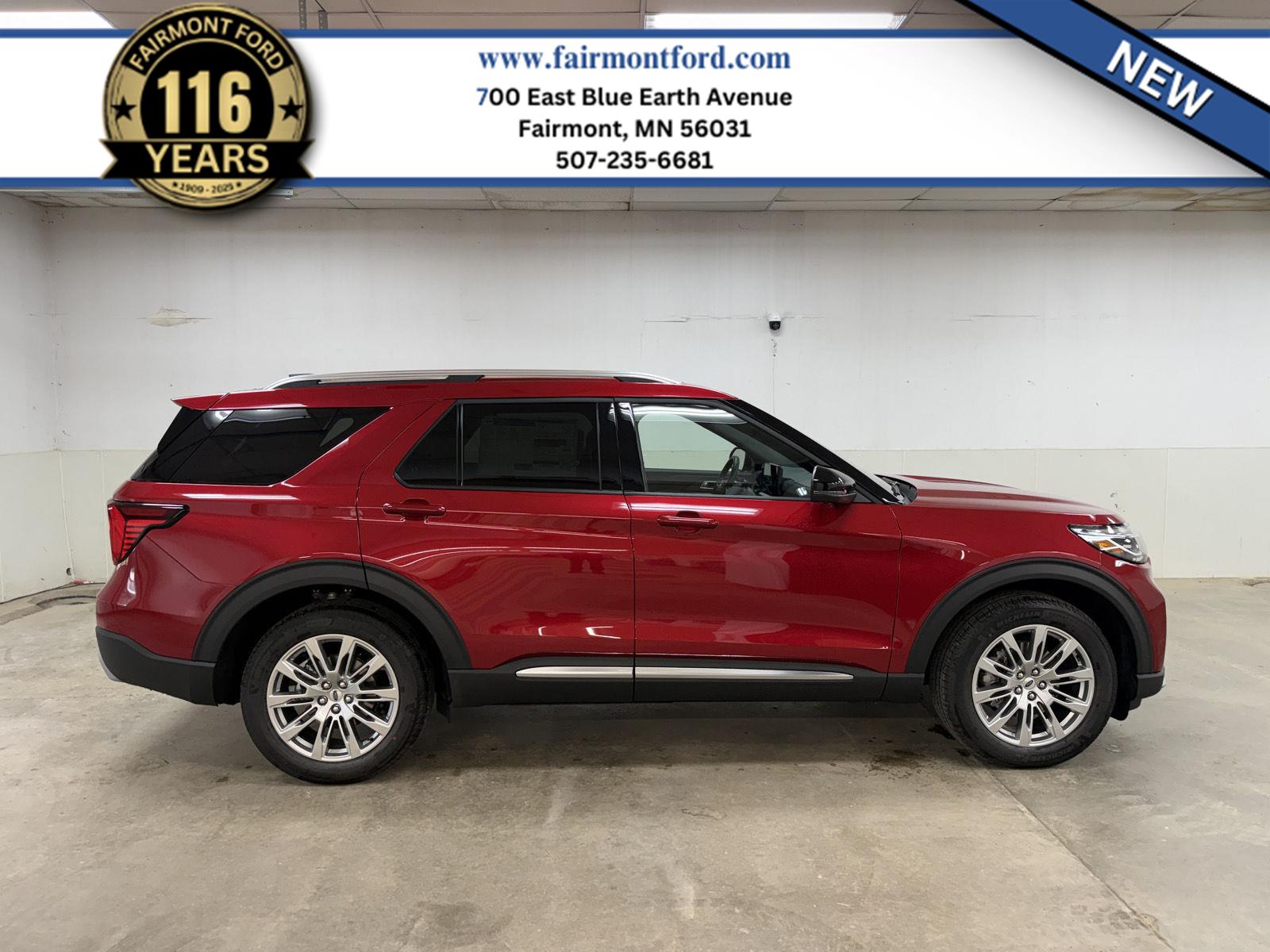 Rapid Red Metallic Tinted Clearcoat 2026 Ford Explorer SUV / Crossover All-Wheel Drive Automatic