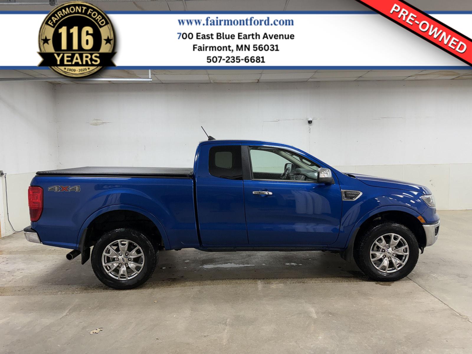 Lightning Blue Metallic 2019 Ford Ranger Pickup Truck Four-Wheel Drive Automatic