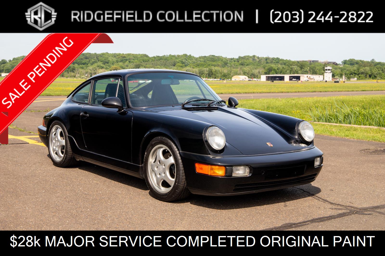 Black 1990 Porsche 911 Coupe  Manual