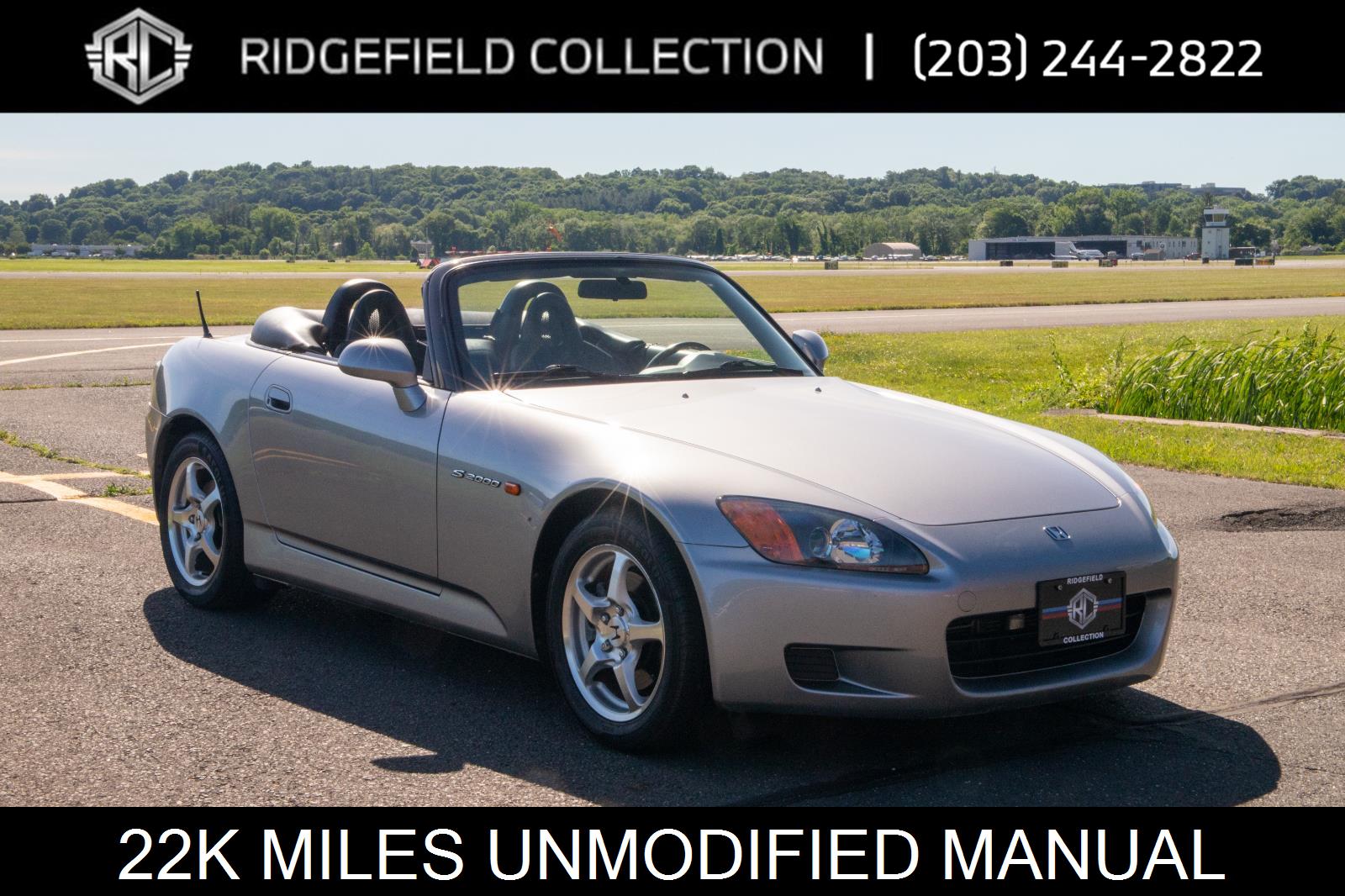 Silverstone Metallic 2000 Honda S2000 Convertible Rear-Wheel Drive Manual