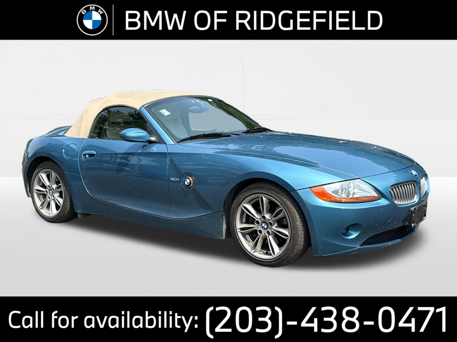 Blue 2003 BMW Z4 Convertible Rear-Wheel Drive 6-Speed Manual