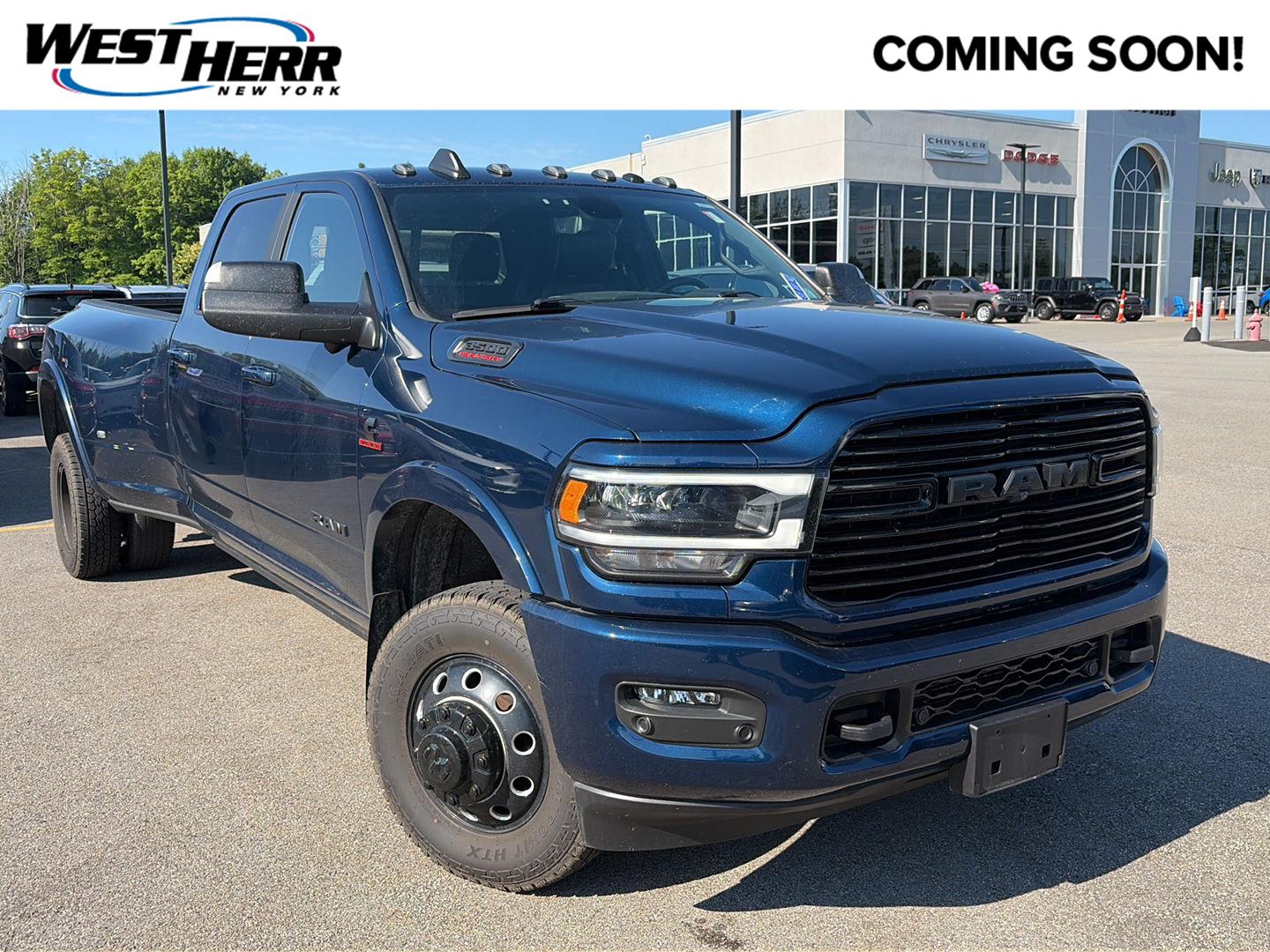 Patriot Blue Pearlcoat 2022 RAM 3500 Pickup Truck Four-Wheel Drive 6-Speed Automatic