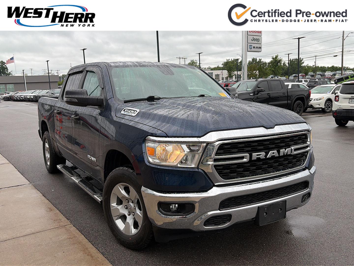 Patriot Blue Pearlcoat 2023 RAM 1500 Pickup Truck Four-Wheel Drive 8-Speed Automatic