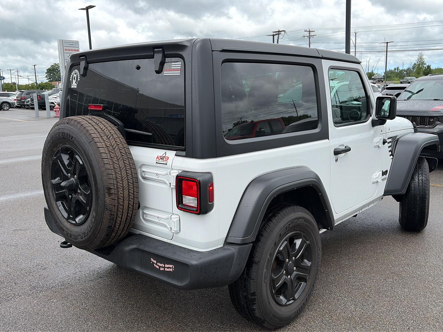 Certified Used 2021 Bright White Clearcoat Jeep Sport S image 2