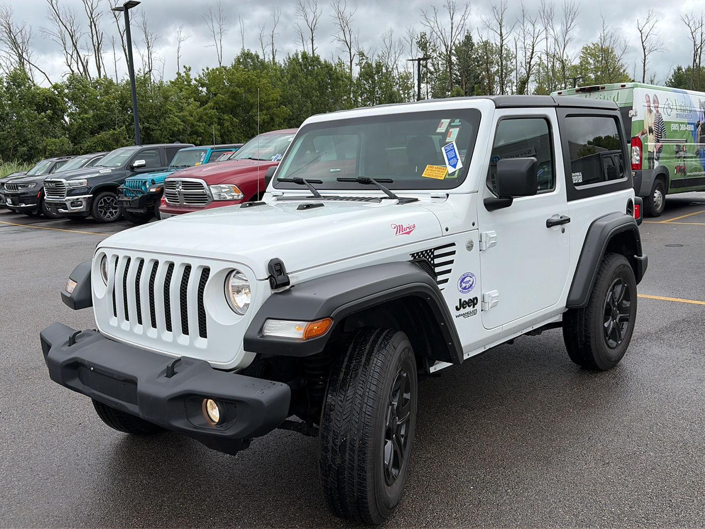 Certified Used 2021 Bright White Clearcoat Jeep Sport S image 4