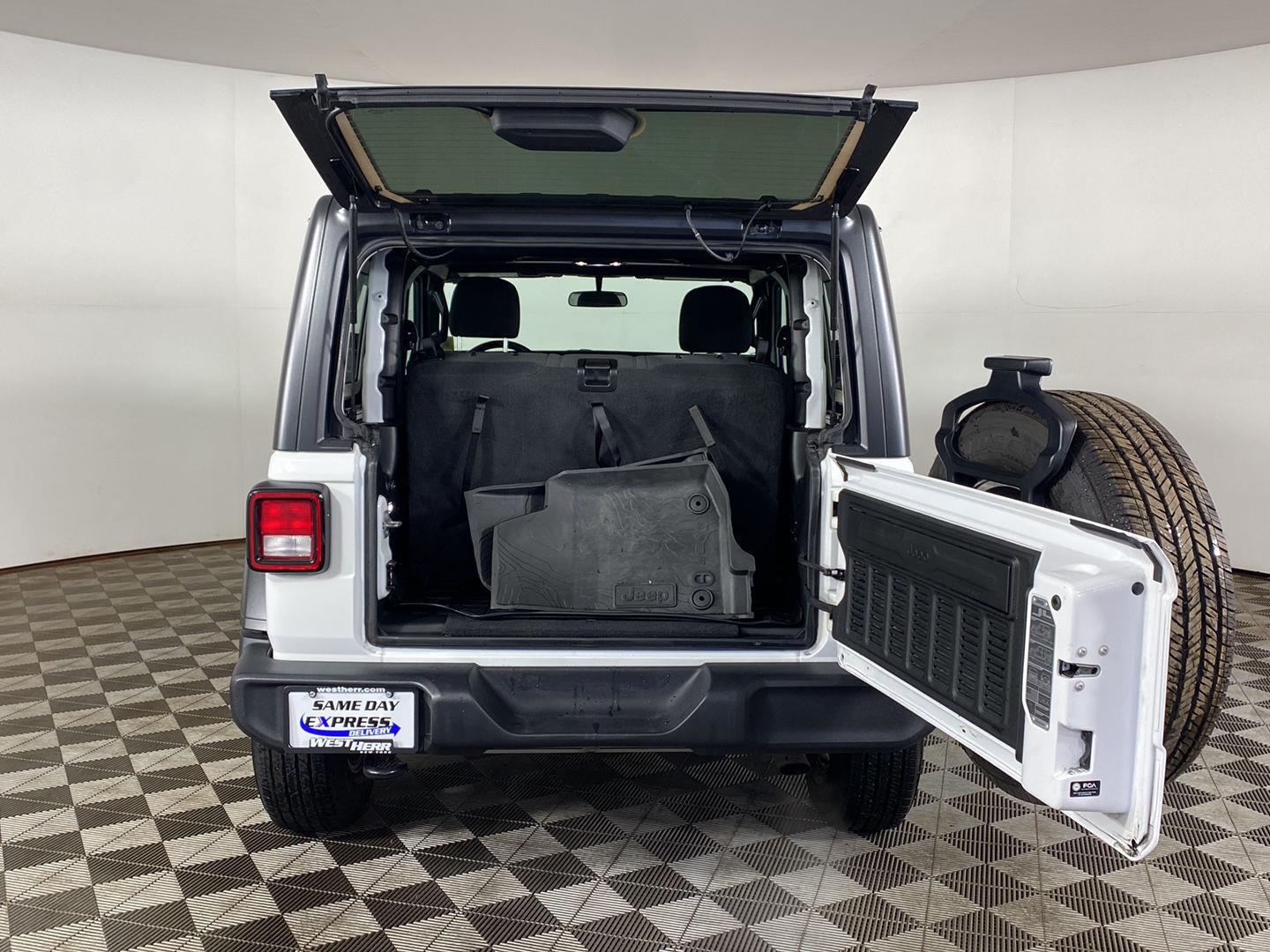 Certified Used 2021 Bright White Clearcoat Jeep Sport S image 8