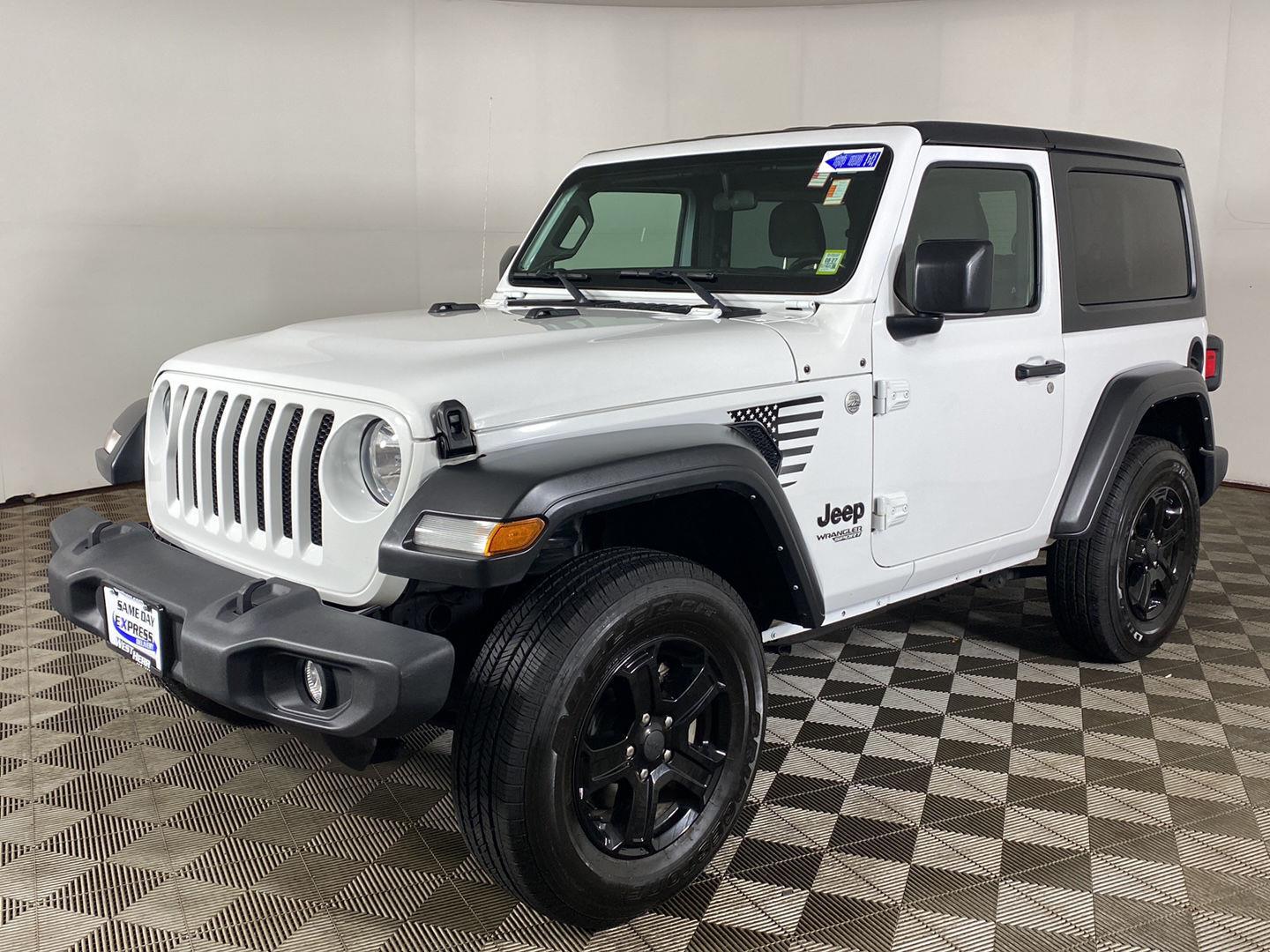 Certified Used 2021 Bright White Clearcoat Jeep Sport S image 2