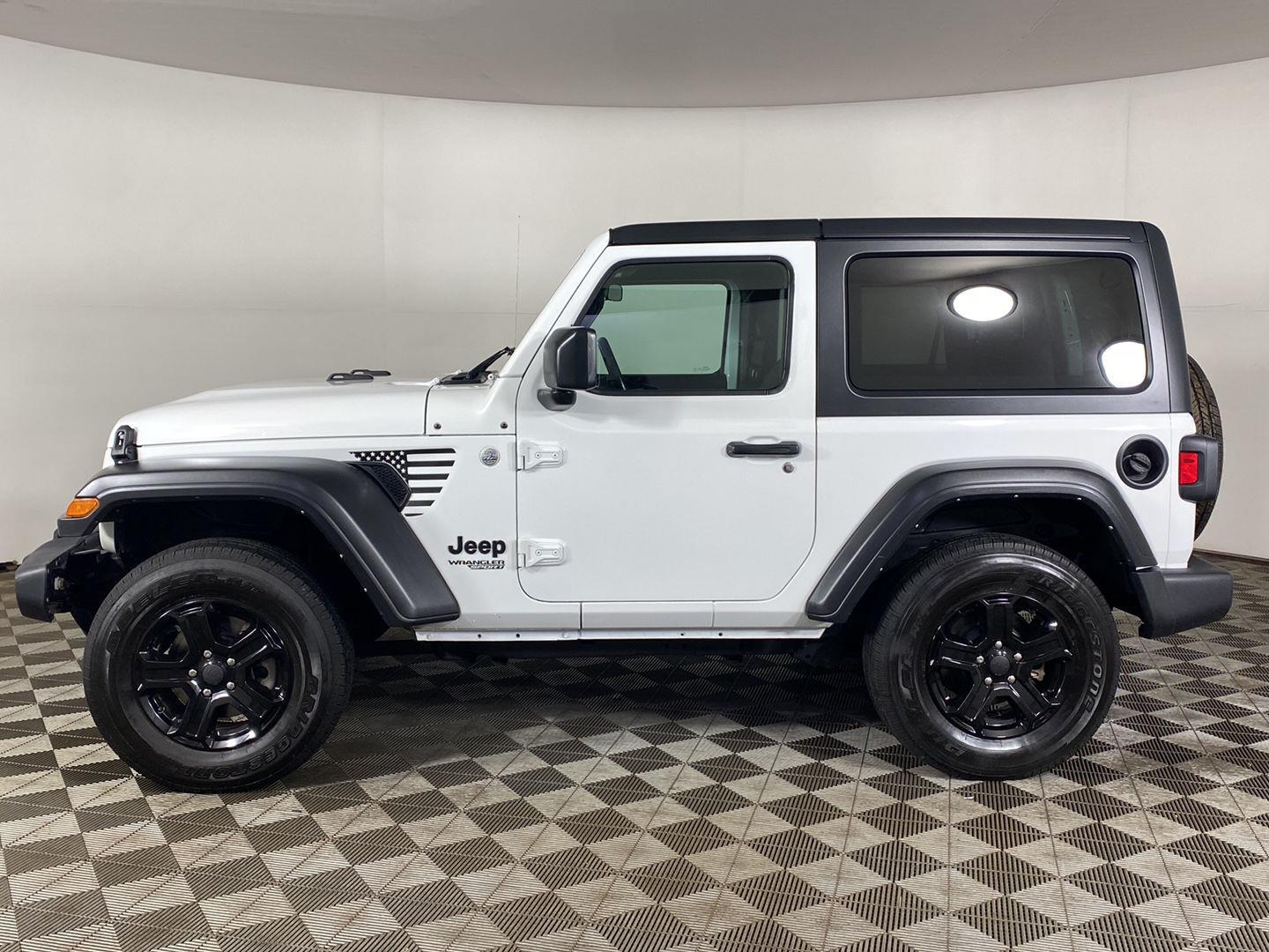 Certified Used 2021 Bright White Clearcoat Jeep Sport S image 5