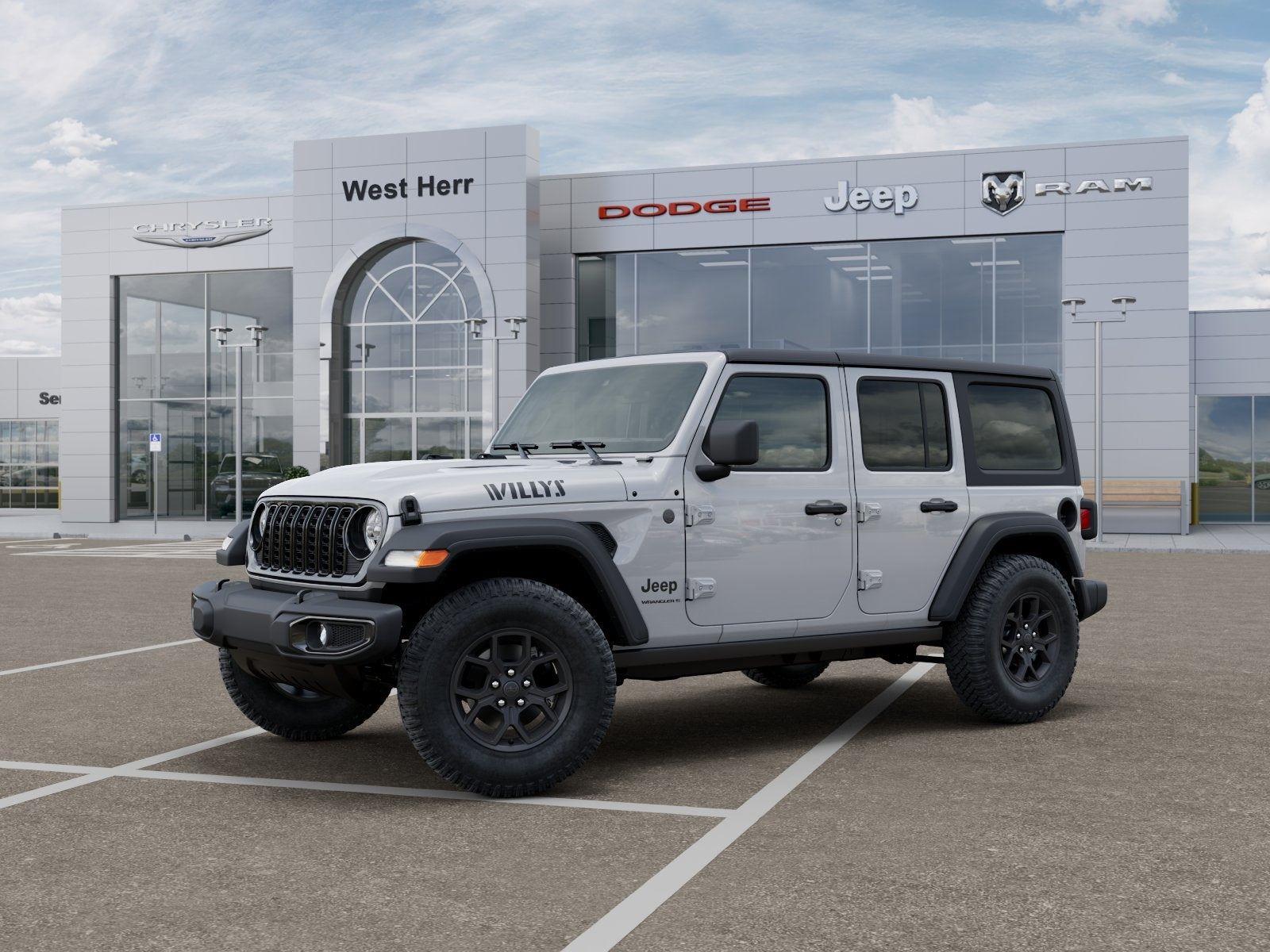 New 2026 Bright White Clear-Coat Exterior Paint Jeep WRANGLER 4-DOOR WILLYS image 80