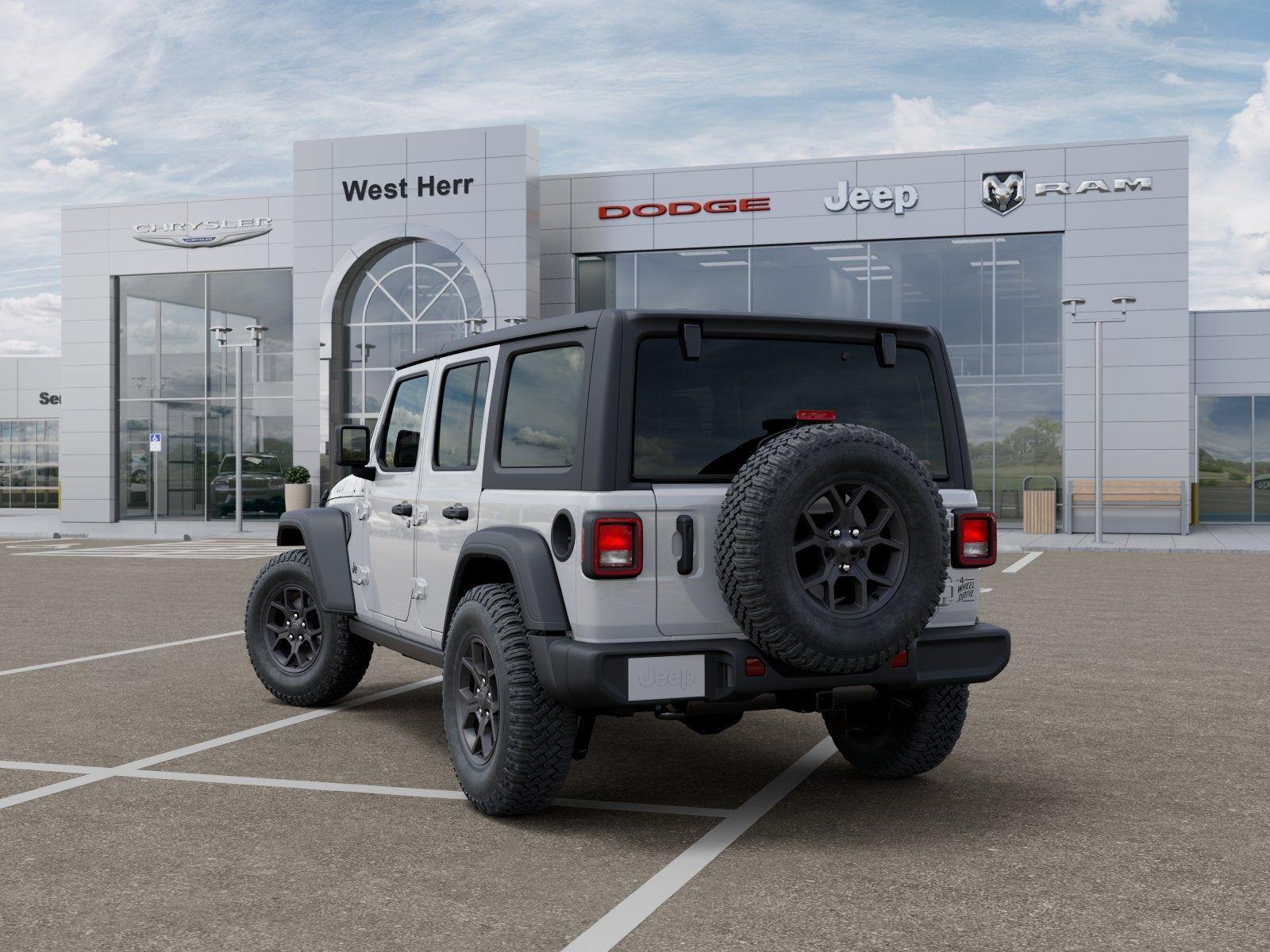 New 2026 Bright White Clear-Coat Exterior Paint Jeep WRANGLER 4-DOOR WILLYS image 81