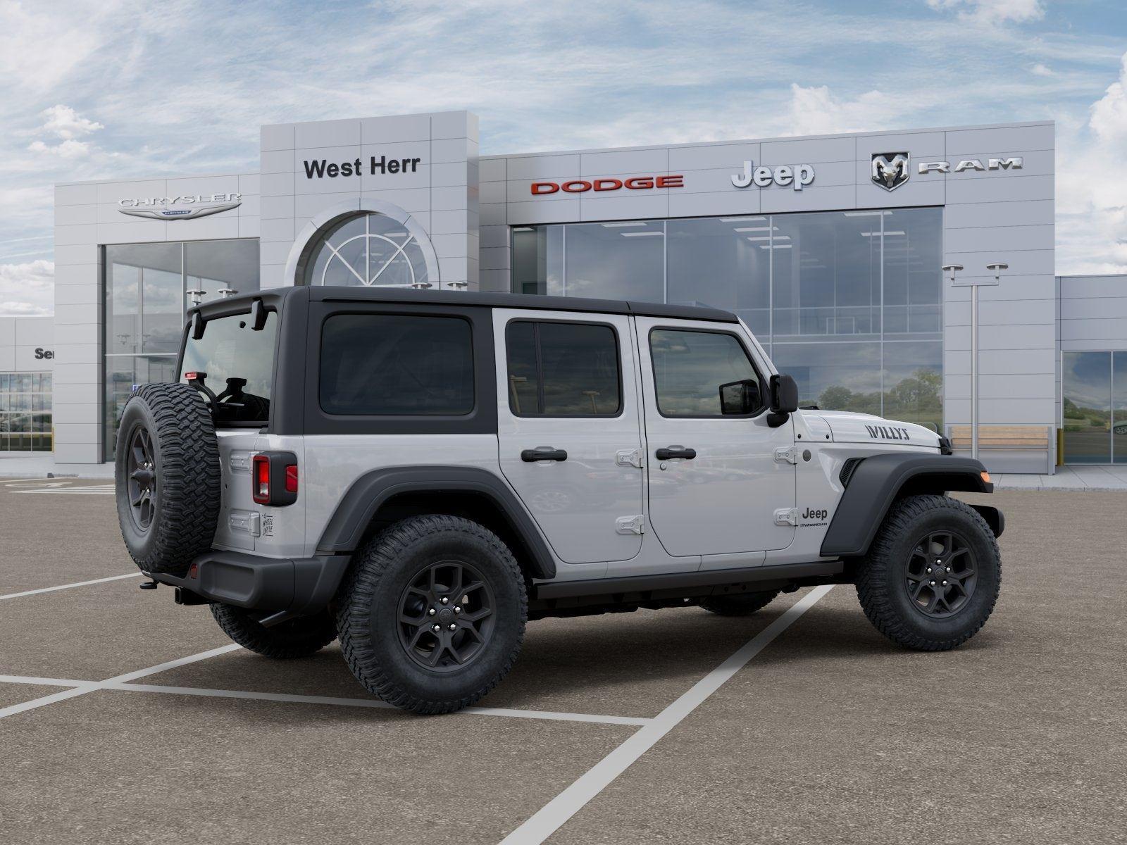 New 2026 Bright White Clear-Coat Exterior Paint Jeep WRANGLER 4-DOOR WILLYS image 82
