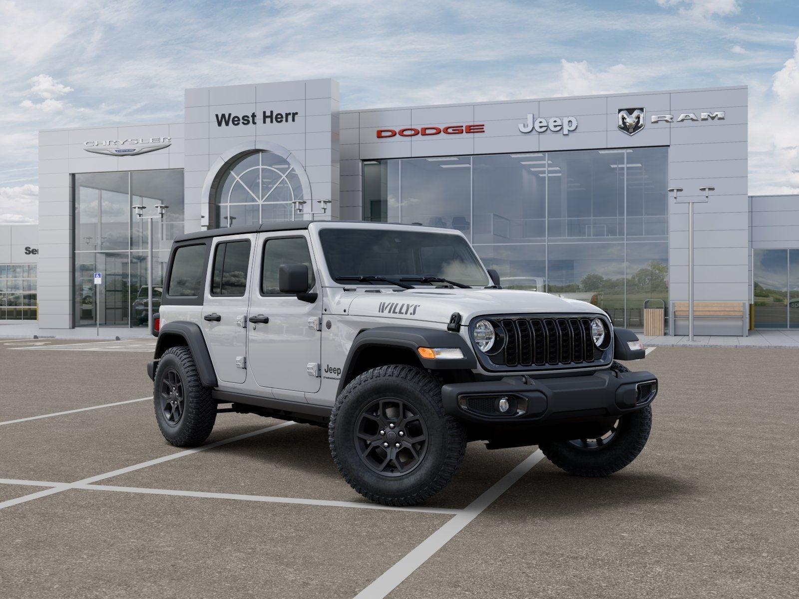 New 2026 Bright White Clear-Coat Exterior Paint Jeep WRANGLER 4-DOOR WILLYS image 83