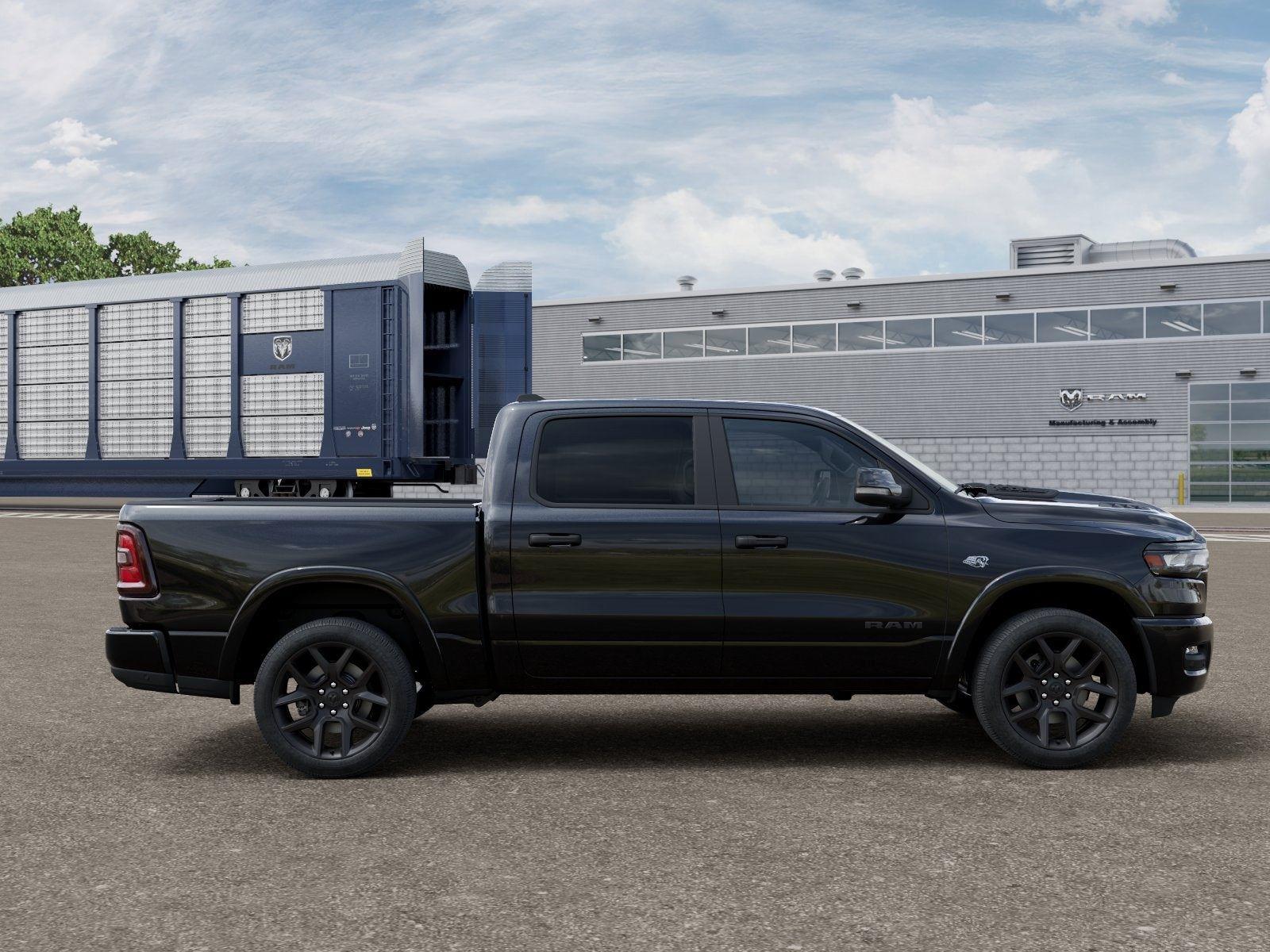 New 2026 Diamond Black Crystal Pearl-Coat Exterior Paint RAM RAM 1500 LARAMIE CREW CAB 4X4 image 99