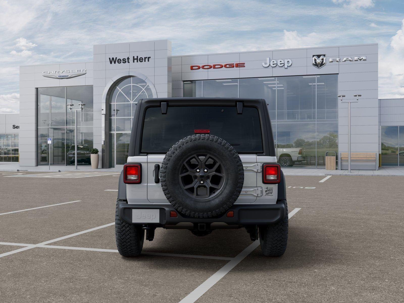 New 2026 Bright White Clear-Coat Exterior Paint Jeep WRANGLER 4-DOOR WILLYS image 33