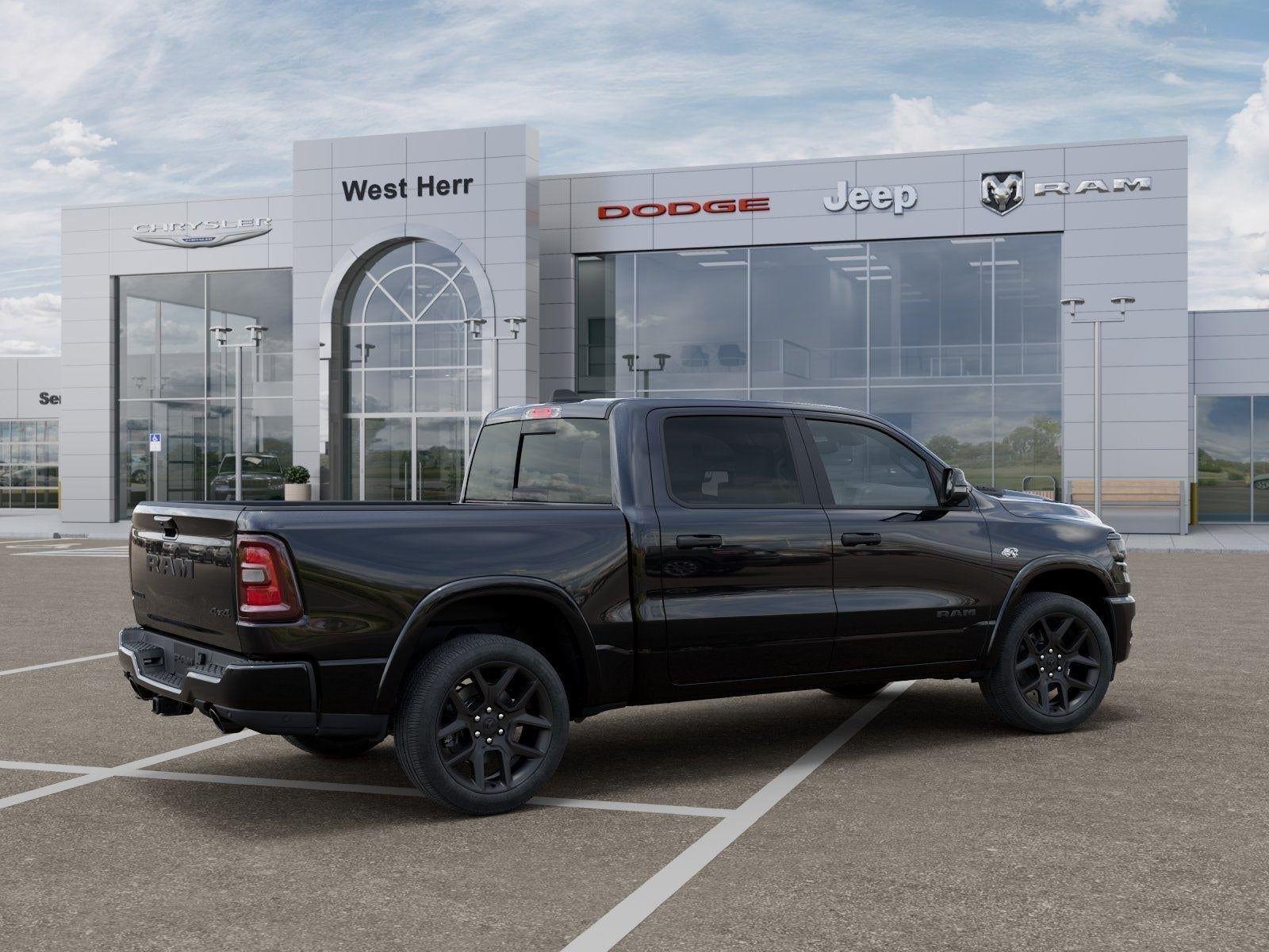 New 2026 Diamond Black Crystal Pearl-Coat Exterior Paint RAM RAM 1500 LARAMIE CREW CAB 4X4 image 56