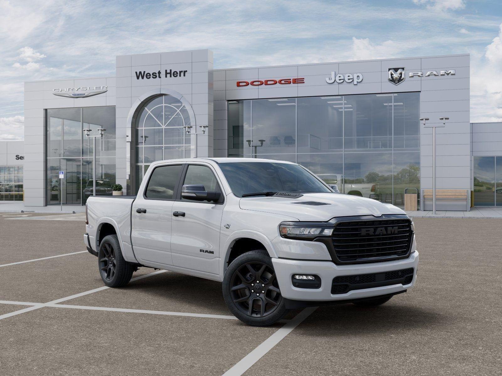 New 2026 Bright White Clear-Coat Exterior Paint RAM RAM 1500 LARAMIE CREW CAB 4X4 image 57